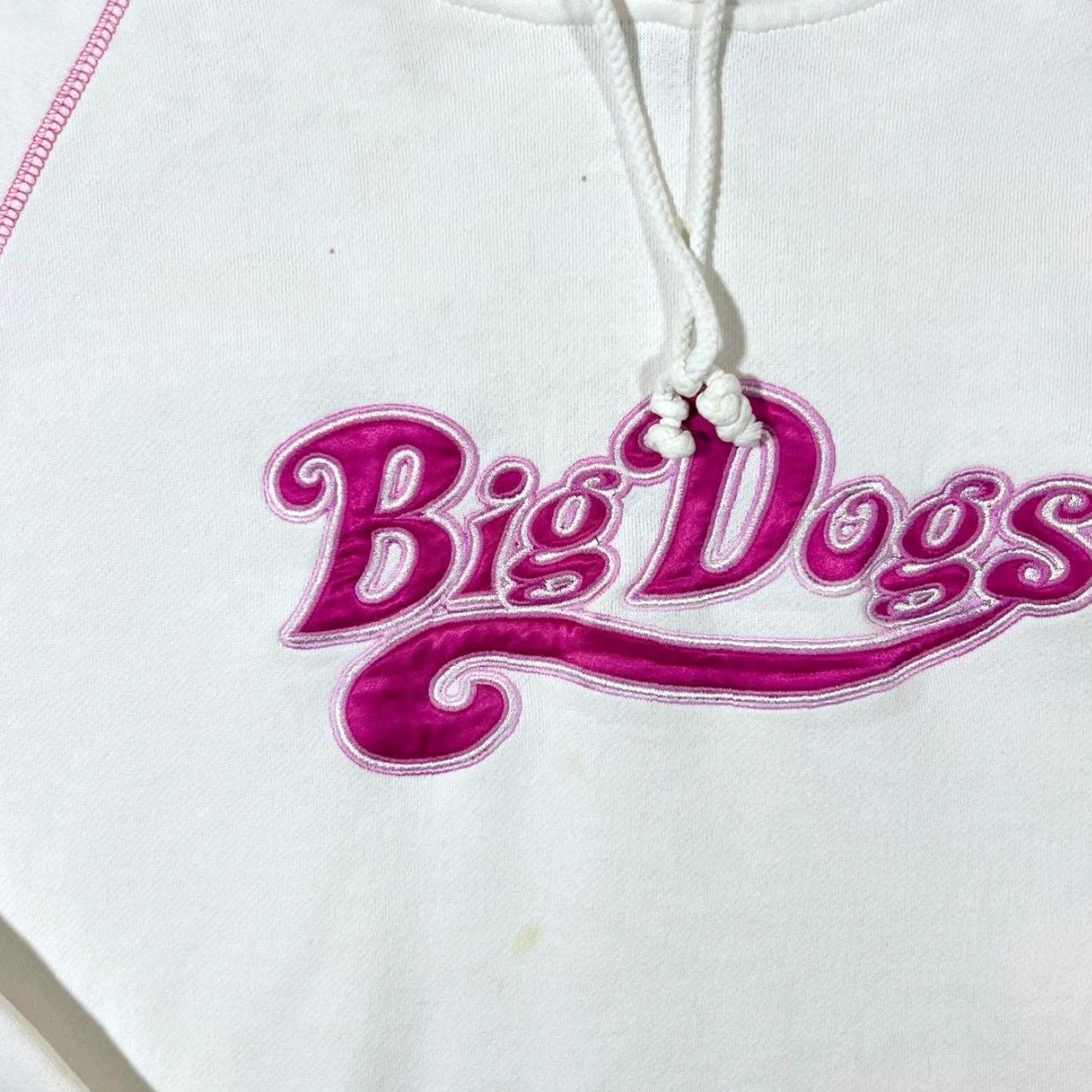 Big Dogs Big Dogs Embroidered Spellout White Pink Pullover Hoodie L Mens Size US L / EU 52-54 / 3 - 8 Thumbnail
