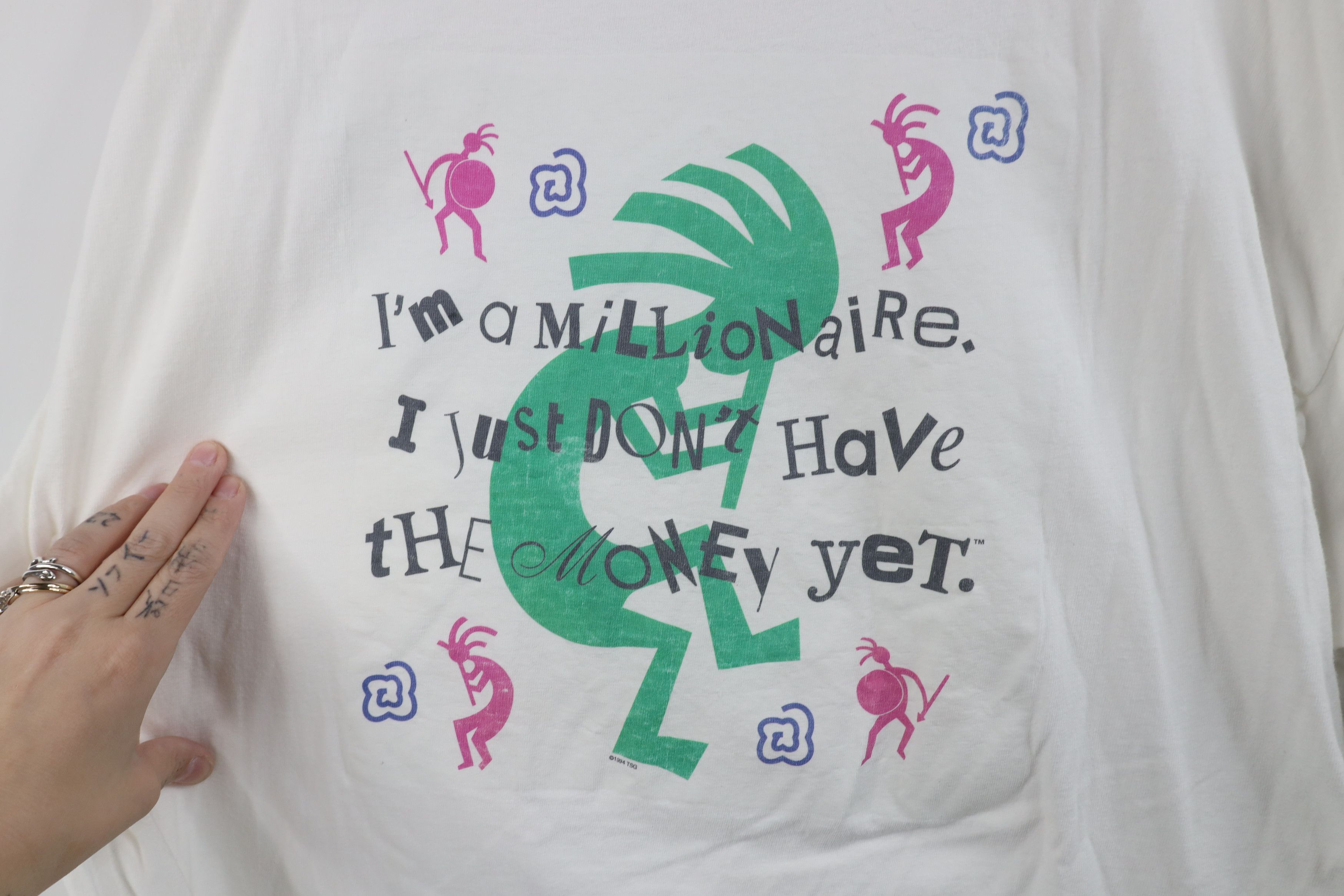 Vintage Vintage 90s Winners Set I'm A Millionaire Funny T-Shirt USA Size US XL / EU 56 / 4 - 8 Thumbnail