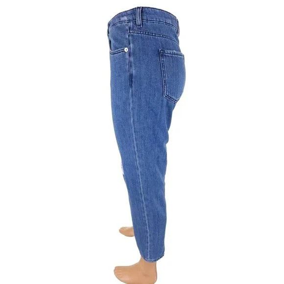 Love Moschino Love Moschino Heart Patch High Rise Straight Jeans 26 Blue Size 28" / US 6 / IT 42 - 9 Thumbnail