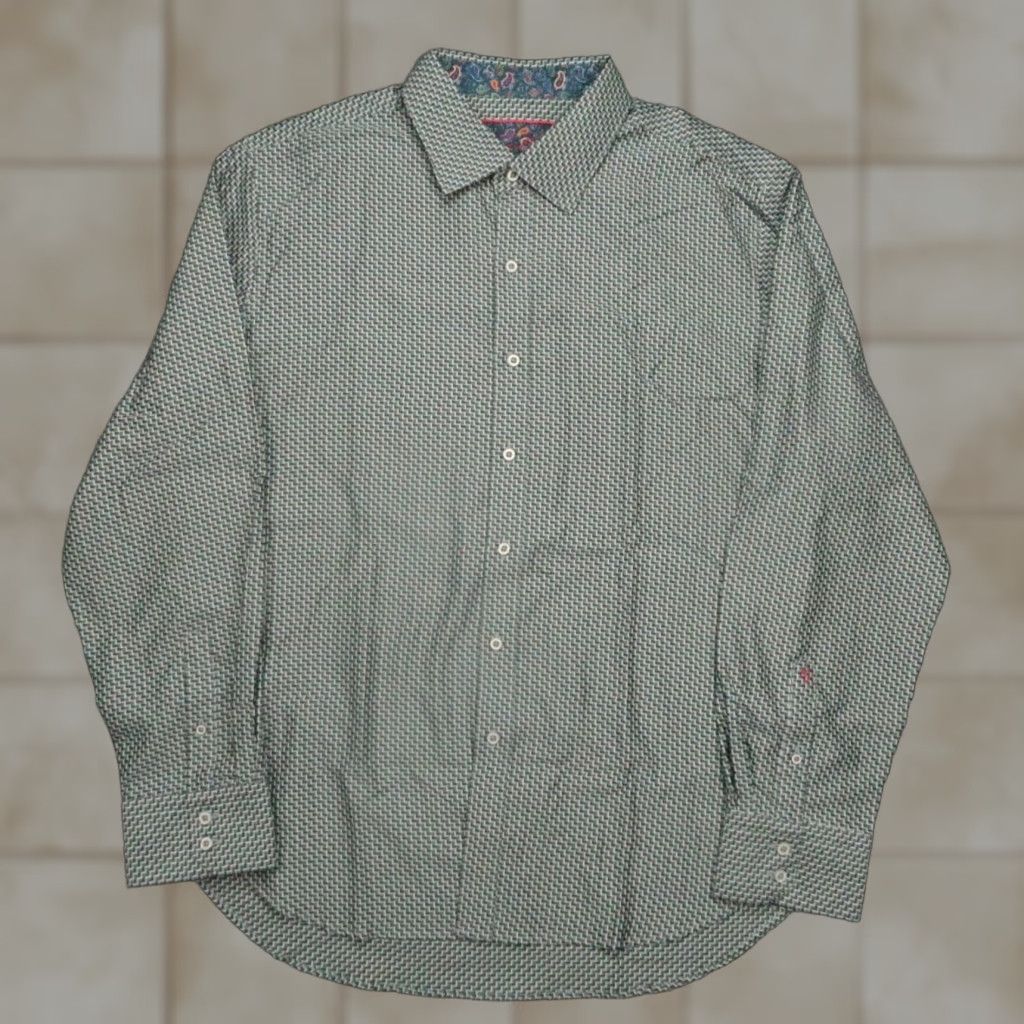 Robert Graham Robert Graham Shirt Mens XXL Black Gray Classic Abstract Flip Cuff Long Sleeve Button-Up Size US XXL / EU 58 / 5 - 1 Thumbnail