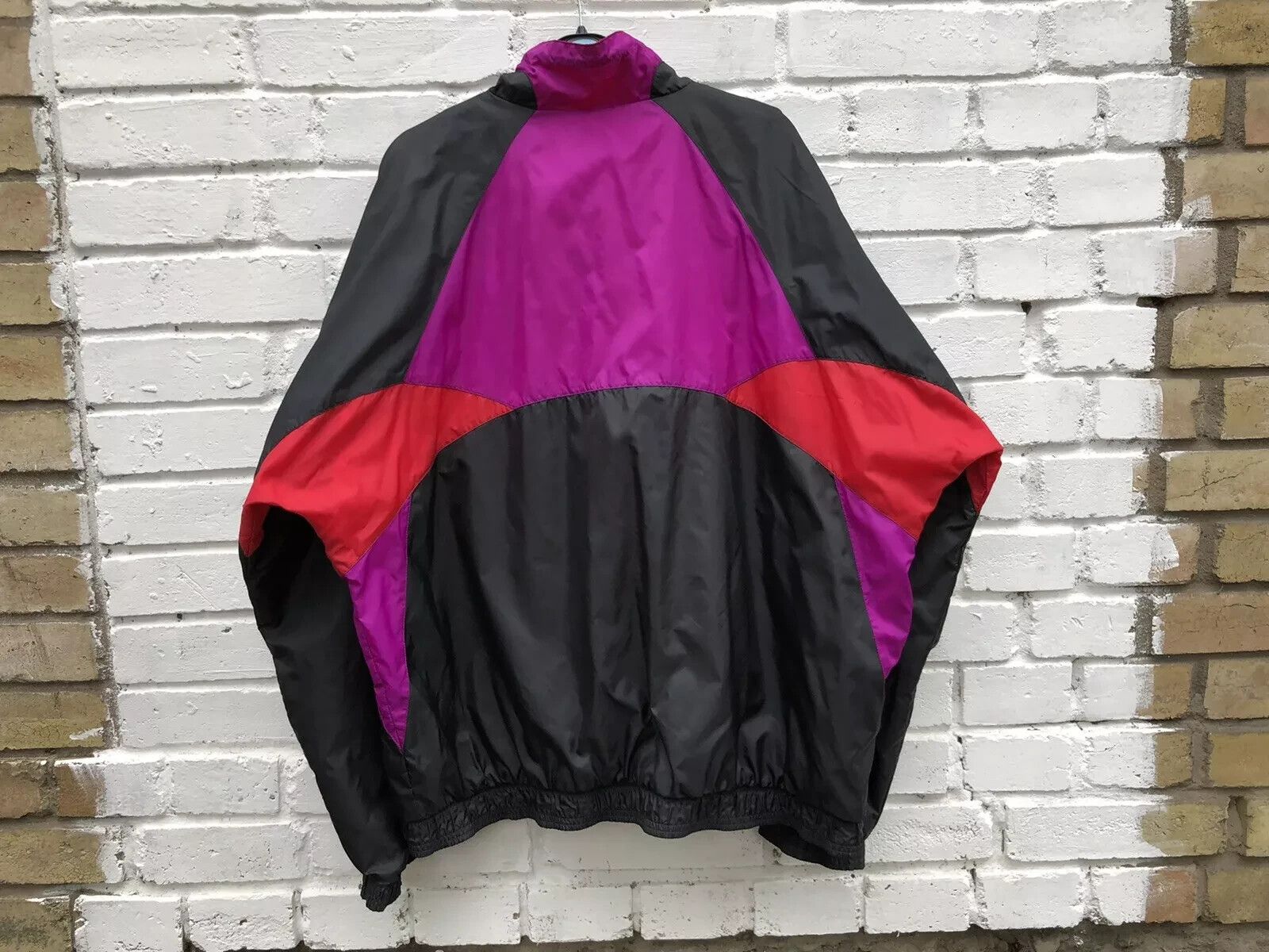 Nike NIKE VINTAGE 1990s TRACK JACKET NYLON RAVE BLOCK WINDRUNER Size US XL / EU 56 / 4 - 8 Thumbnail