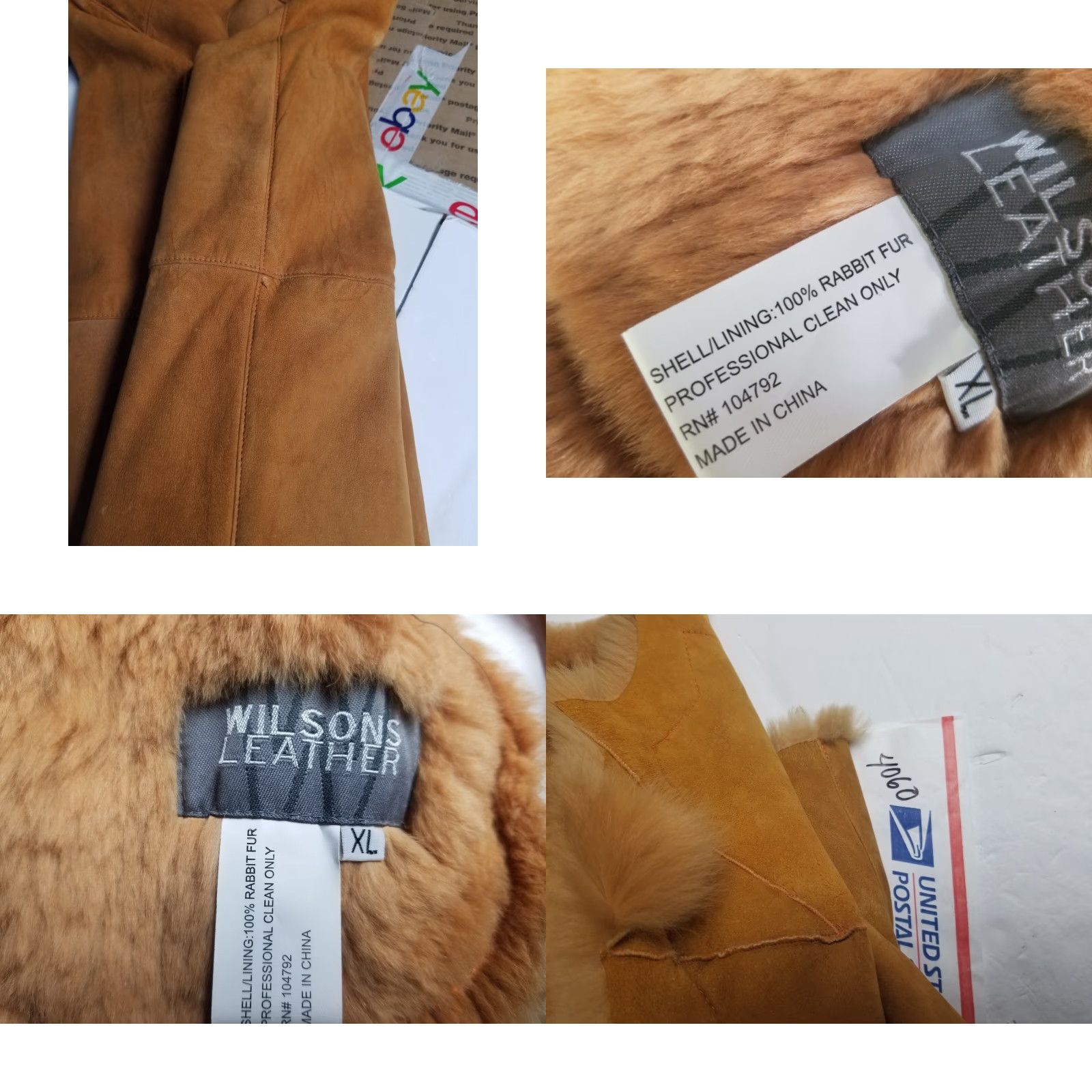Vintage VINTAGE Wilson's Soft Shell Rabbit Fur Coat Jacket Button Up Women's XL Coat Size XL / US 12-14 / IT 48-50 - 9 Thumbnail