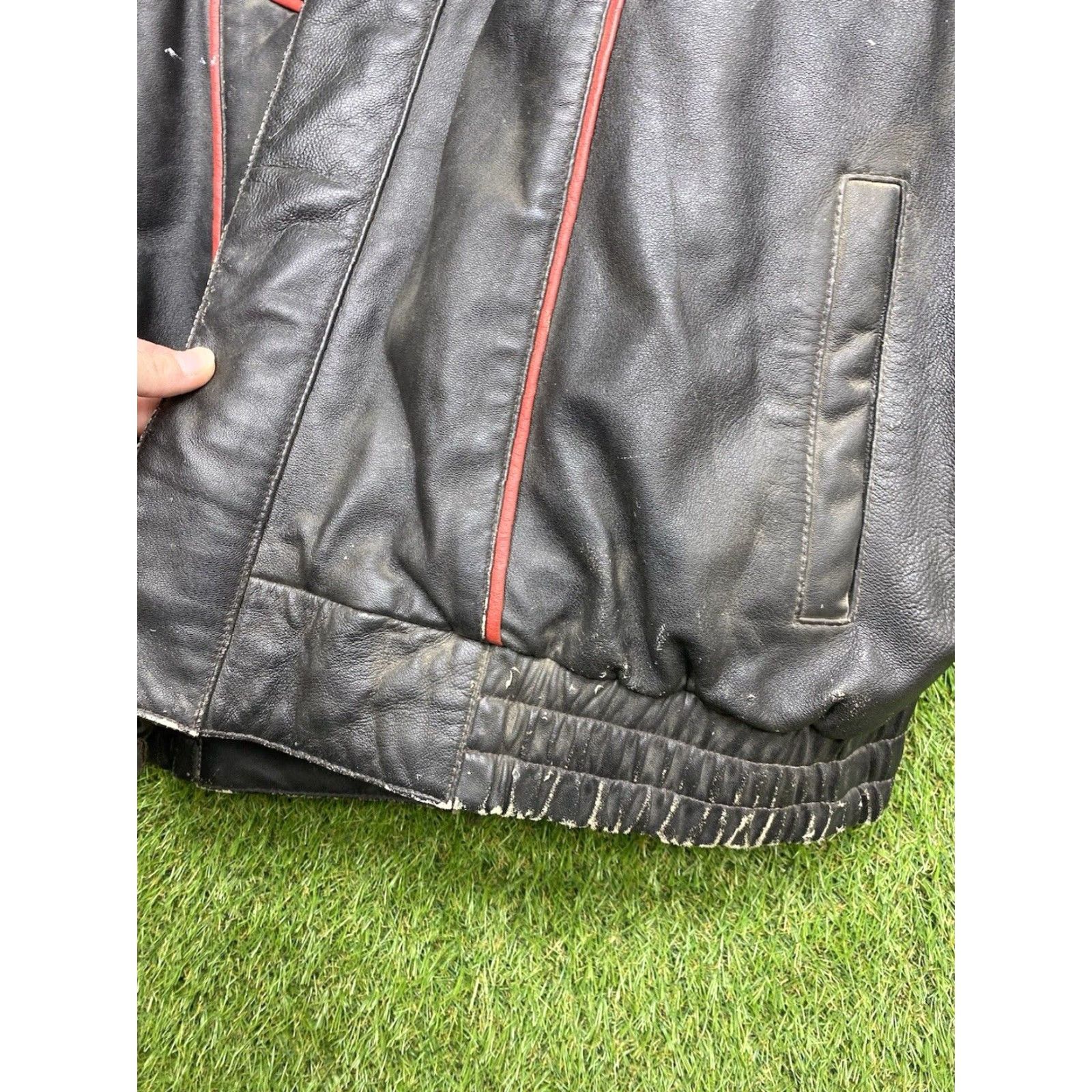 Vintage VINTAGE Red Dog Leathers Corvette Leather Jacket Mens XL Black 90s Riding Bomber Jacket Size US XL / EU 56 / 4 - 6 Thumbnail