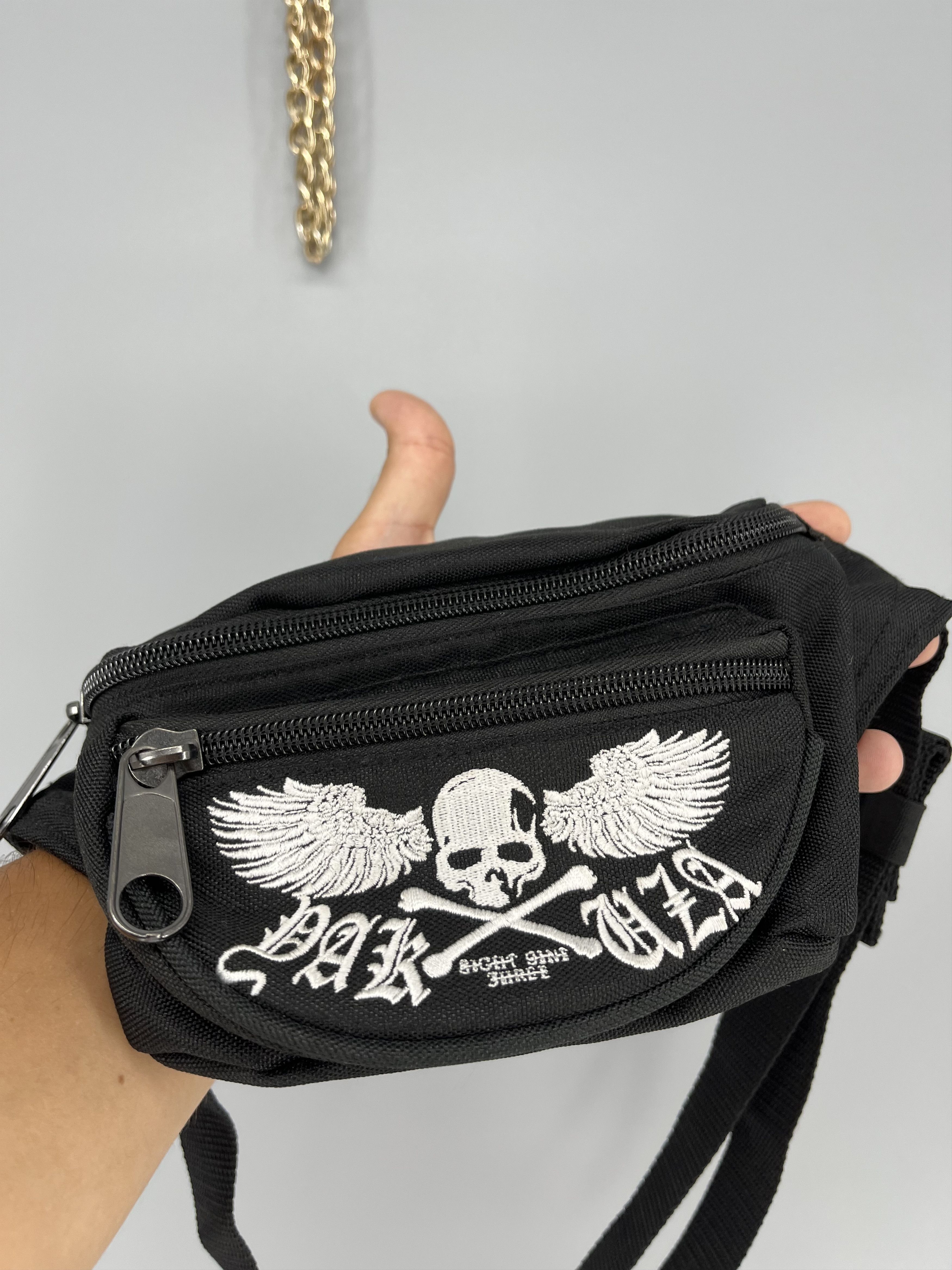 Japanese Brand Vintage Yakuza Bag 90s Logo Sculls AmericanWear Y2K Casual Size ONE SIZE - 5 Thumbnail