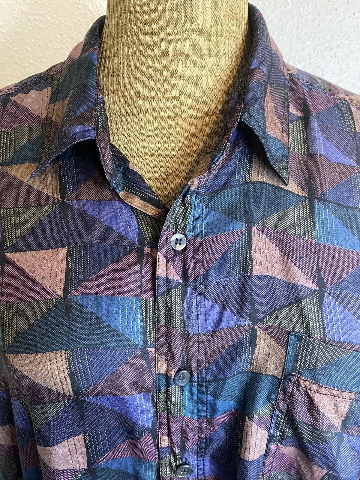 Other × Vintage Vintage Bogari, 100% silk button down, Men’s dress shirt, XL Size US XL / EU 56 / 4 - 7 Thumbnail