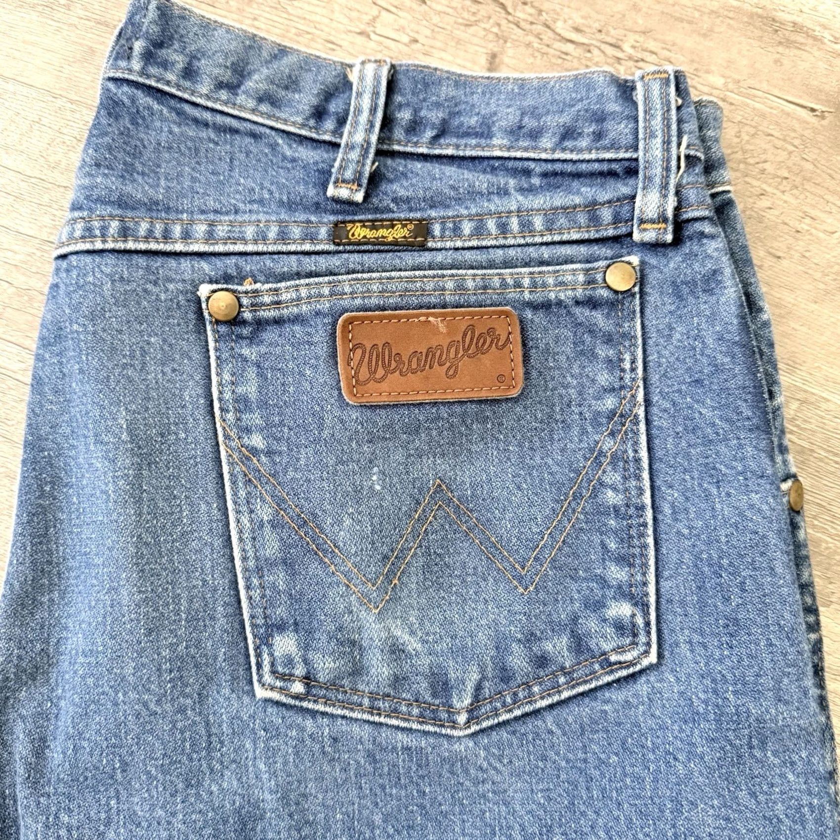 Wrangler Wrangler Jeans 47MWZPW Regular Denim 35x32 Blue Western Cowboy Workwear Mens Straight 5-Pocket Logo Size US 35 - 6 Thumbnail