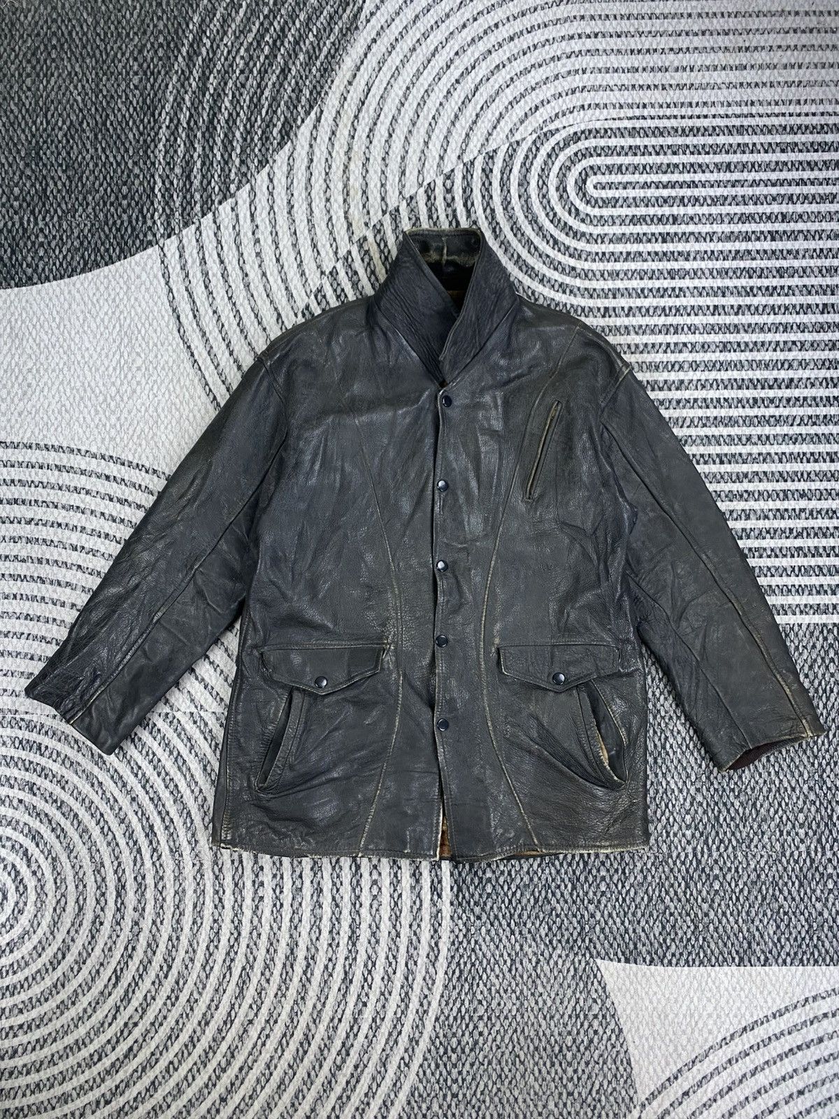 Japanese Brand Vintage Hight Class Hide Men’s Wear Zip-Up Leather Jacket Size US M / EU 48-50 / 2 - 5 Thumbnail