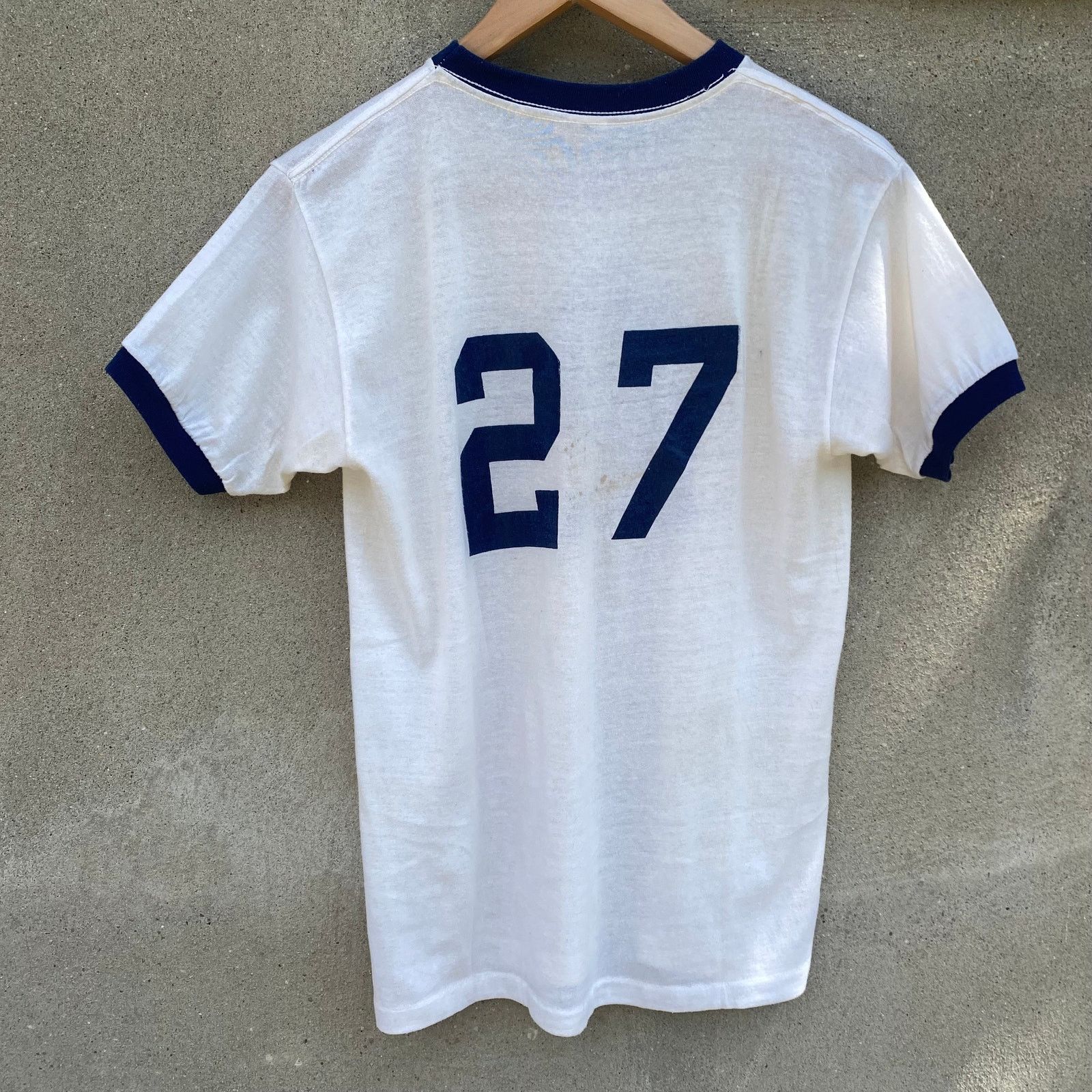 Vintage Vintage Soccer Ringer T Shirt 80s Back Mountain Jersey Size US S / EU 44-46 / 1 - 2 Thumbnail