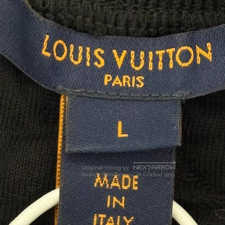 Louis Vuitton Louis Vuitton Black, white and blue color-blocked embossed Size L / US 10 / IT 46 - 6 Thumbnail