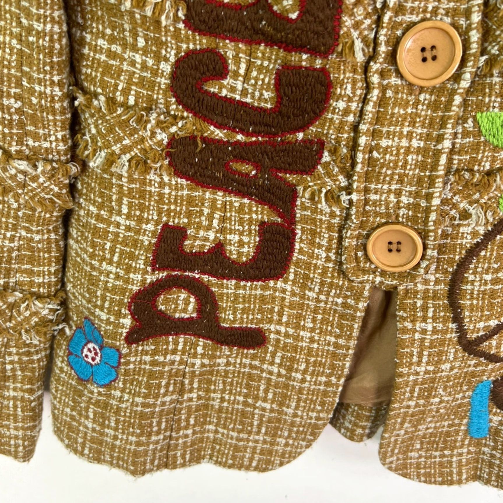 Vintage VINTAGE 70'S Peace Love Shrooms Dagger Collar Jacket Womens S/M Way Cool Tan Jazz Size S / US 4 / IT 40 - 5 Thumbnail