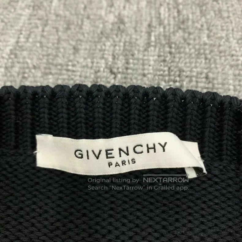 Givenchy Givenchy Black Destroyed Big Logo Knit Sweater (XL Size) Size US XL / EU 56 / 4 - 7 Thumbnail
