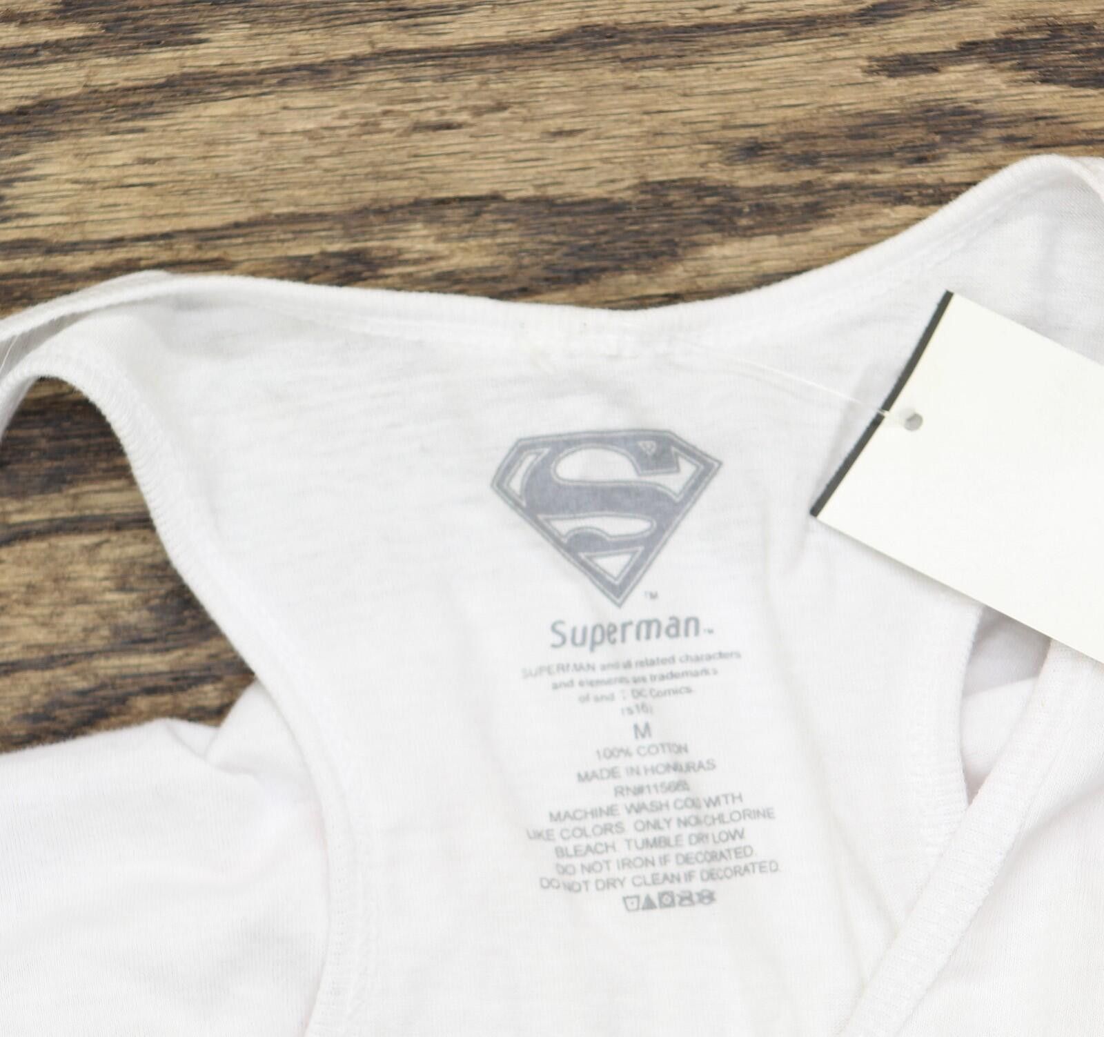 Ben Sherman Nwt Superman Juniors Logo Graphic Tank Top White M Size M / US 6-8 / IT 42-44 - 4 Thumbnail