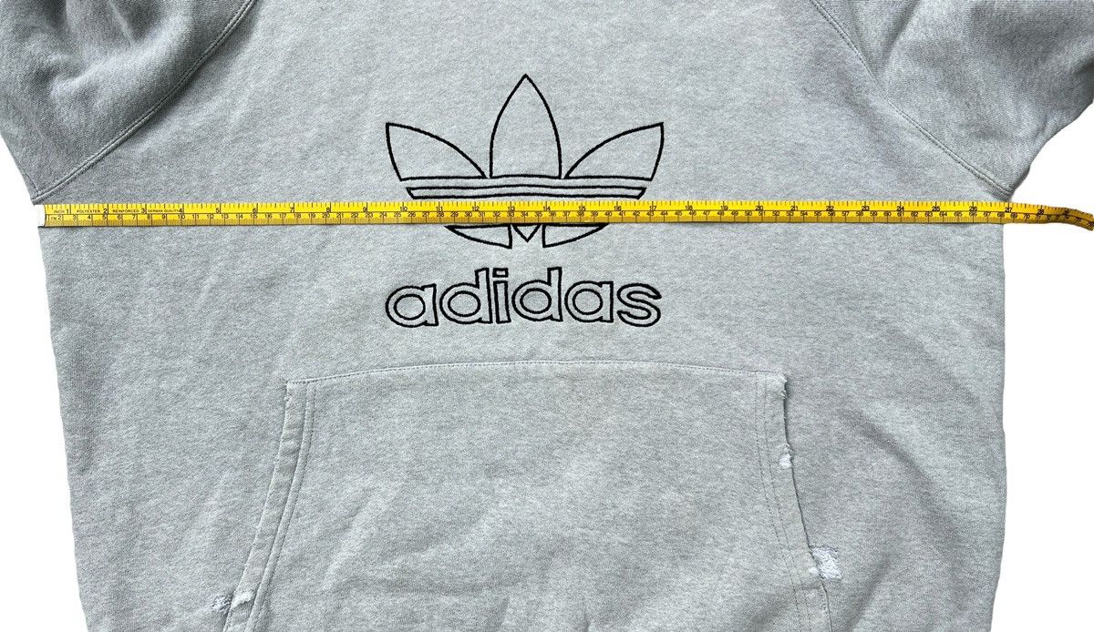 Vintage Vintage 90s Adidas Distressed Thrashed Sun Faded Hoodie XL Size US XL / EU 56 / 4 - 17 Thumbnail