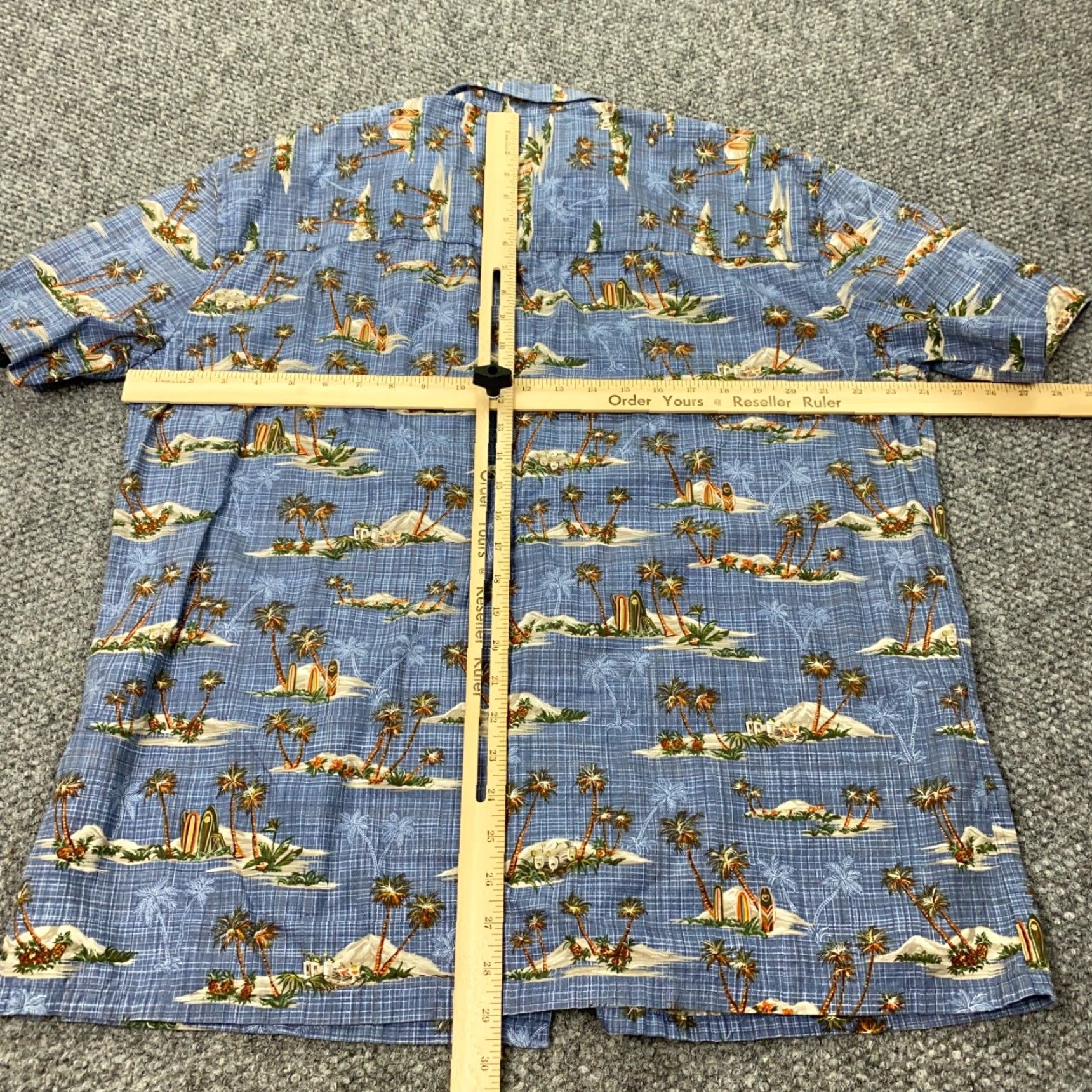 Vintage VINTAGE Island Shores Hawaiian Shirt Button-Up Beach Casual Cotton Blue Large Adult Mens Shirt Regular Fit Short Sleeve Aloha 90s Size US L / EU 52-54 / 3 - 4 Thumbnail