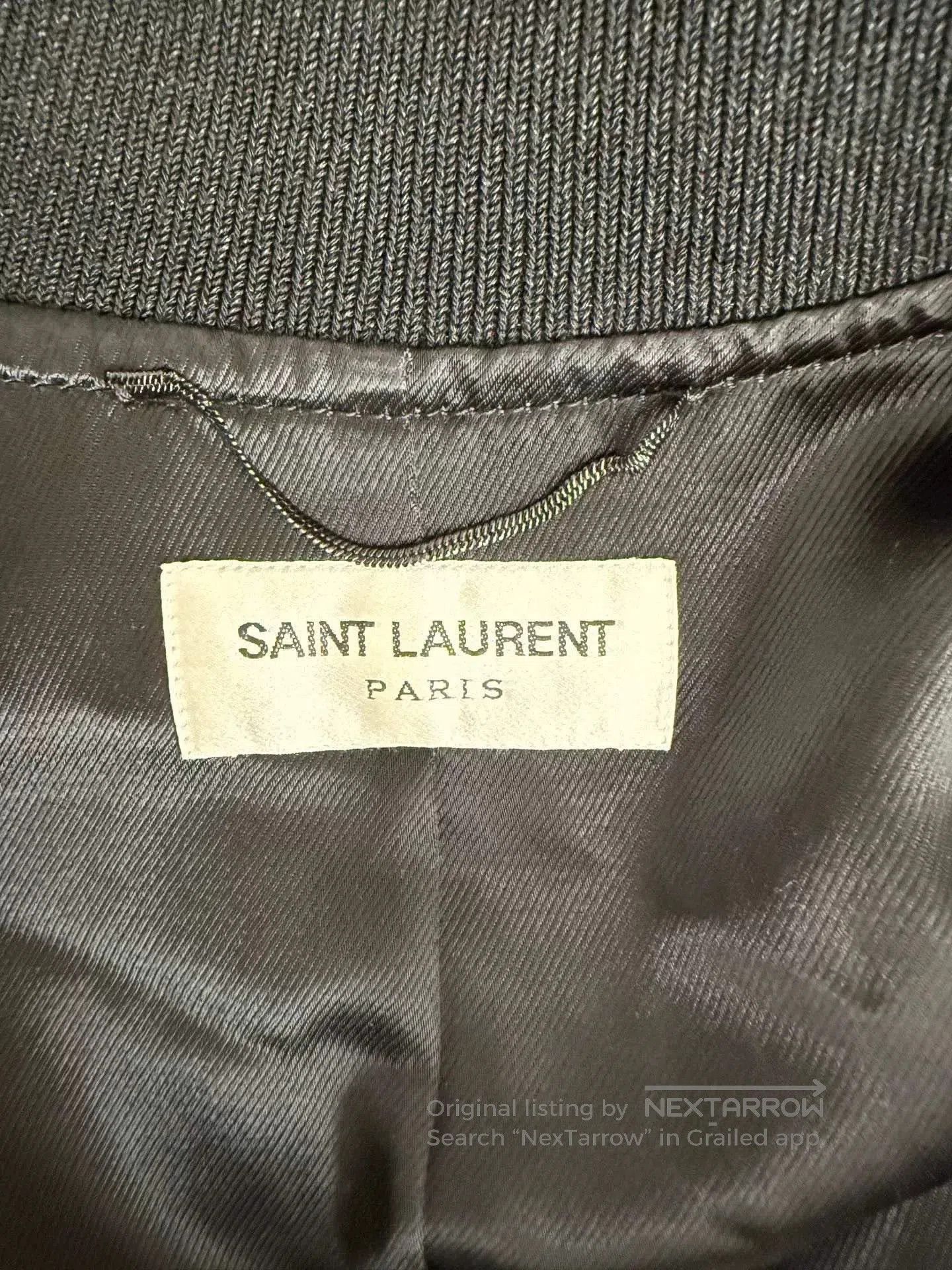 Yves Saint Laurent YSL Logo Embroidered Shirt Jacket. Size S / US 4 / IT 40 - 9 Thumbnail