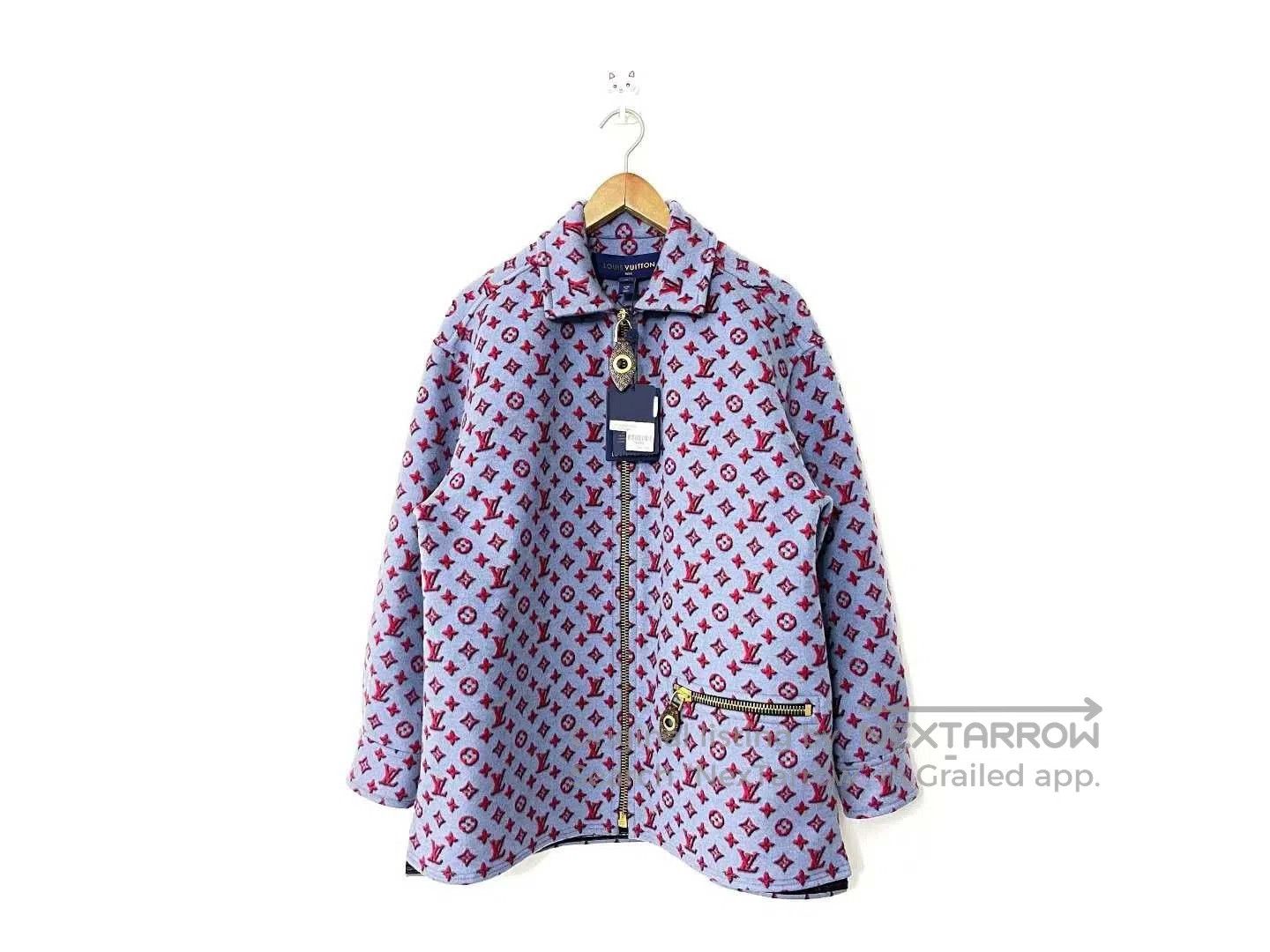 louis vuitton wool patterned coat.
