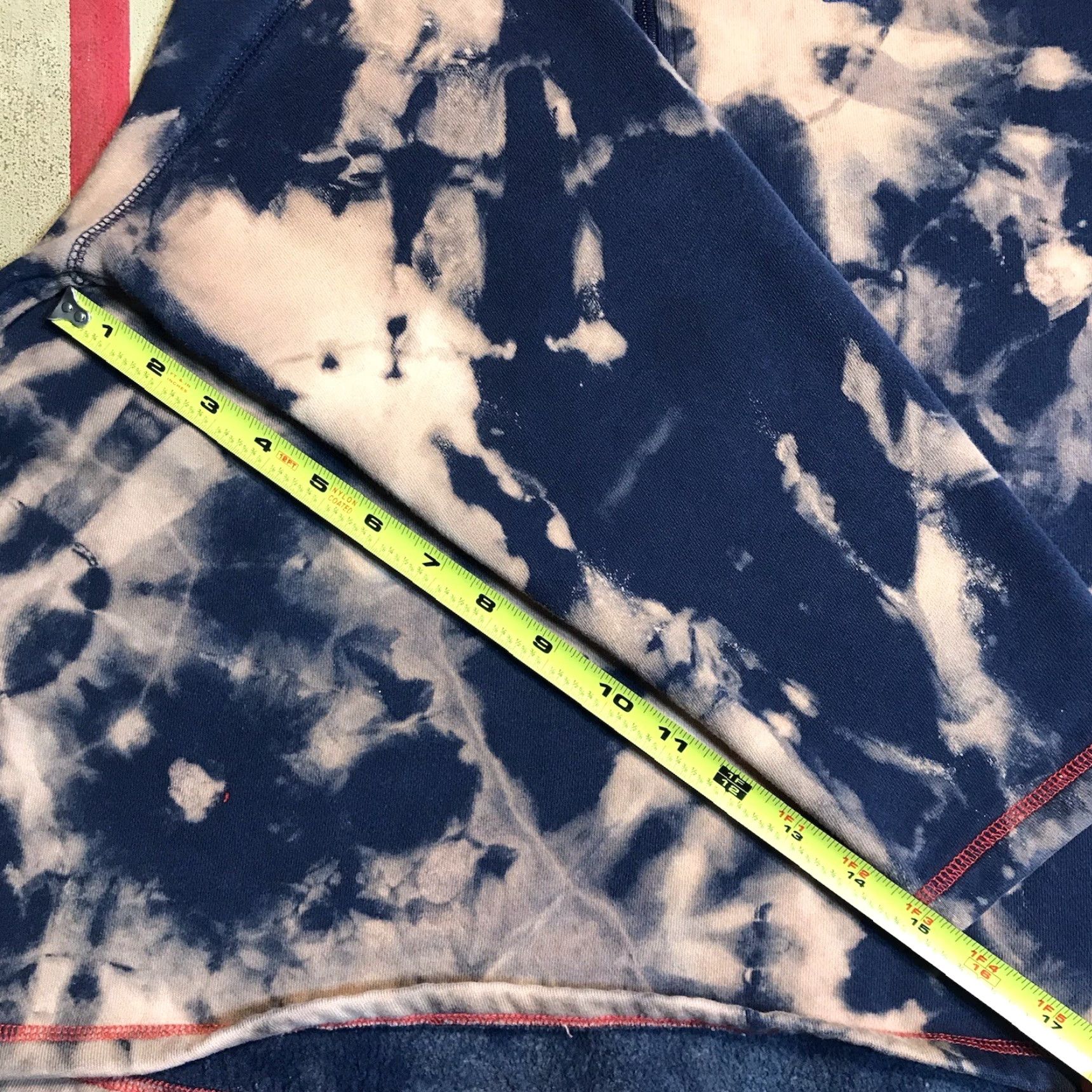Tommy Hilfiger Tommy Hilfiger Sweatshirt Women M Tie Dye Hooded 1/4 Zip Pullover Long Sleeve Blue Cotton Blend Logo Sports Size M / US 6-8 / IT 42-44 - 8 Thumbnail