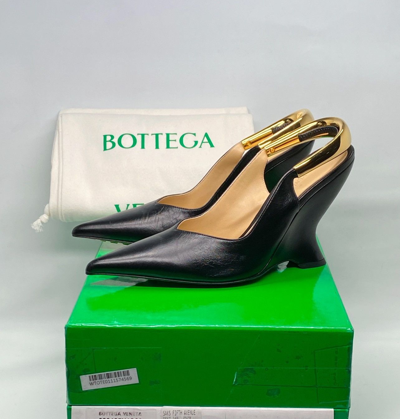 Bottega Veneta Bottega Veneta Punta 100 Leather Slingback Pumps size 37 Size US 7 / IT 37 - 14 Thumbnail