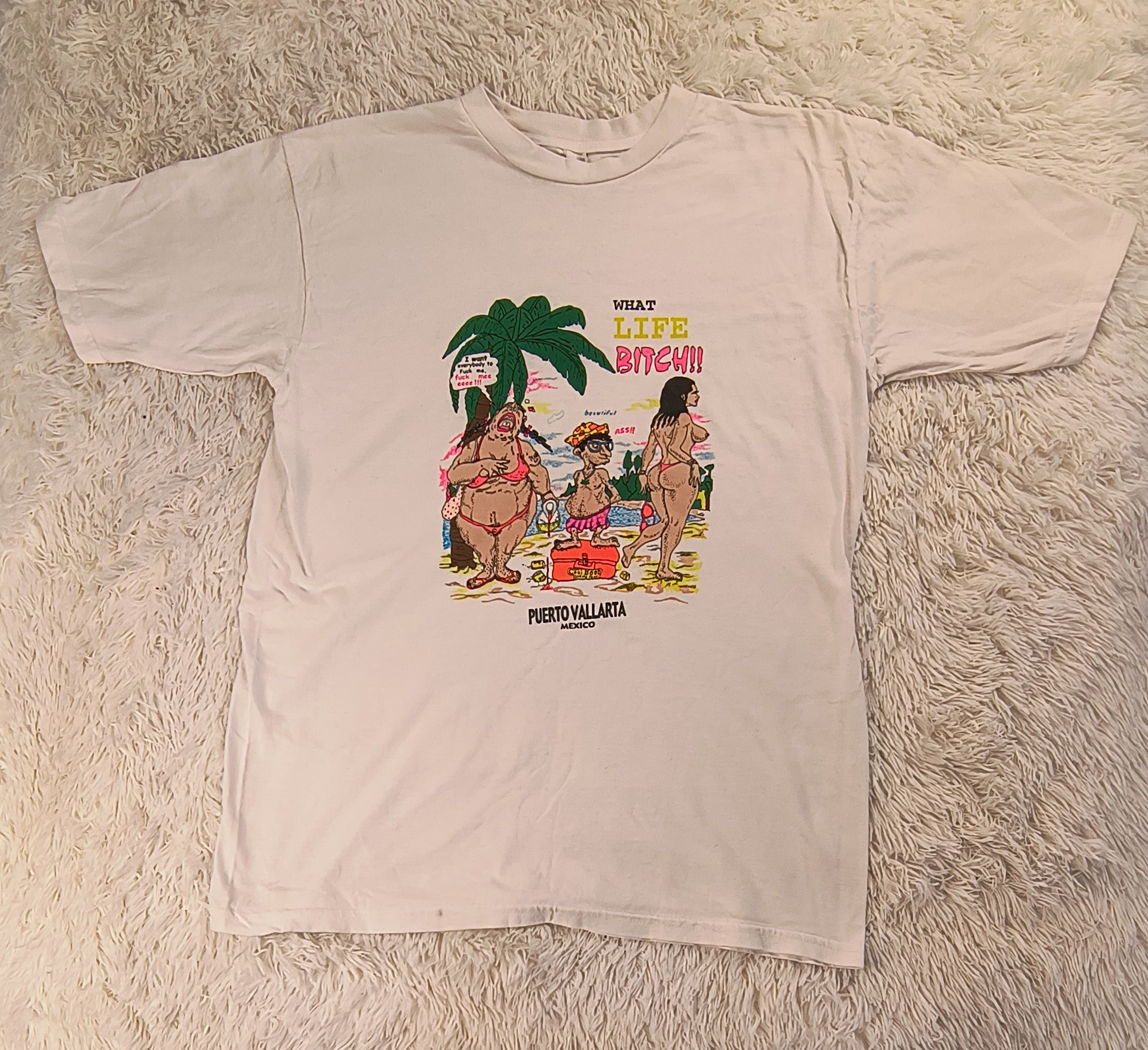 Mexican Threads Vintage what life bitch! Puerto Vallarta Mexico tee Size US XL / EU 56 / 4 - 2 Thumbnail