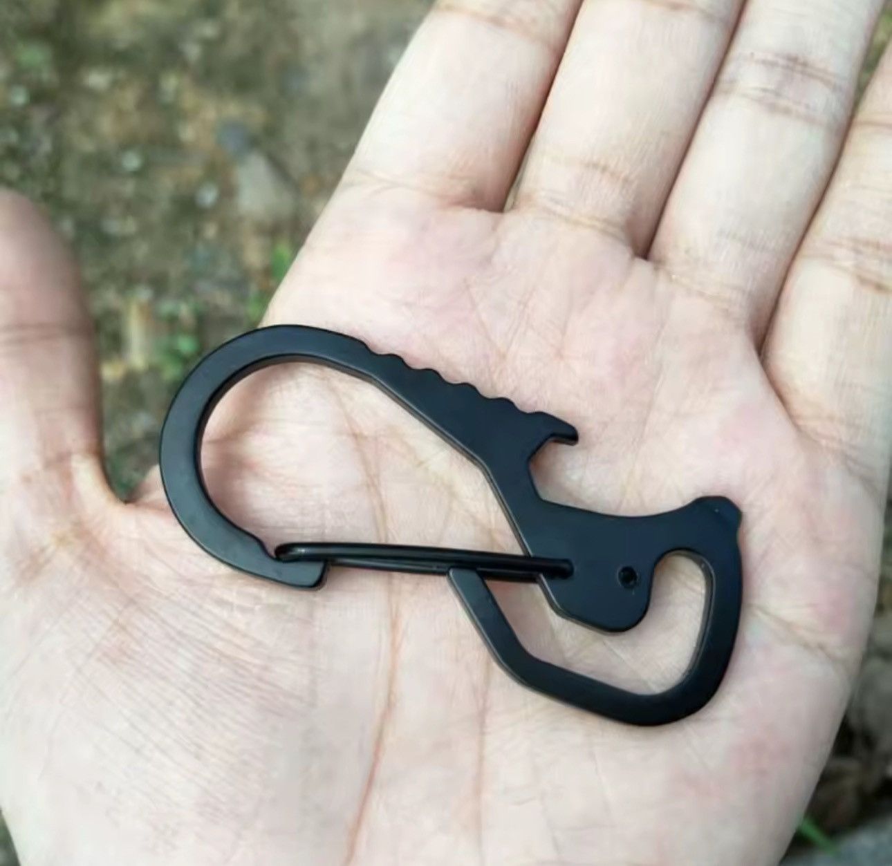 Other Bottle Opener Carabiner Outdoor Keychain Stainless Steel Size ONE SIZE - 2 Thumbnail