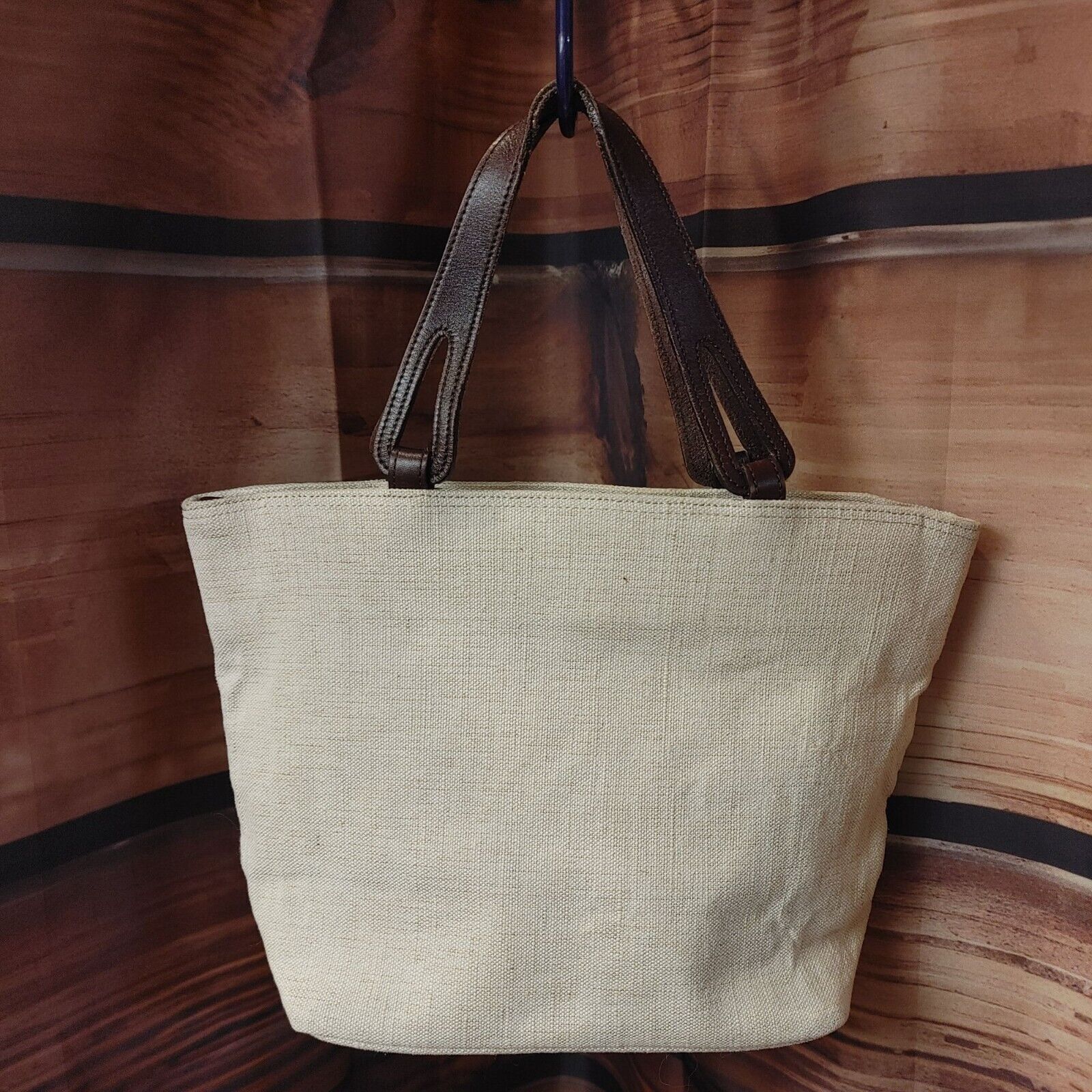 Other Bianco Light Beige Canvas Multi Compartment Zipper Tote Bag Size ONE SIZE - 2 Thumbnail