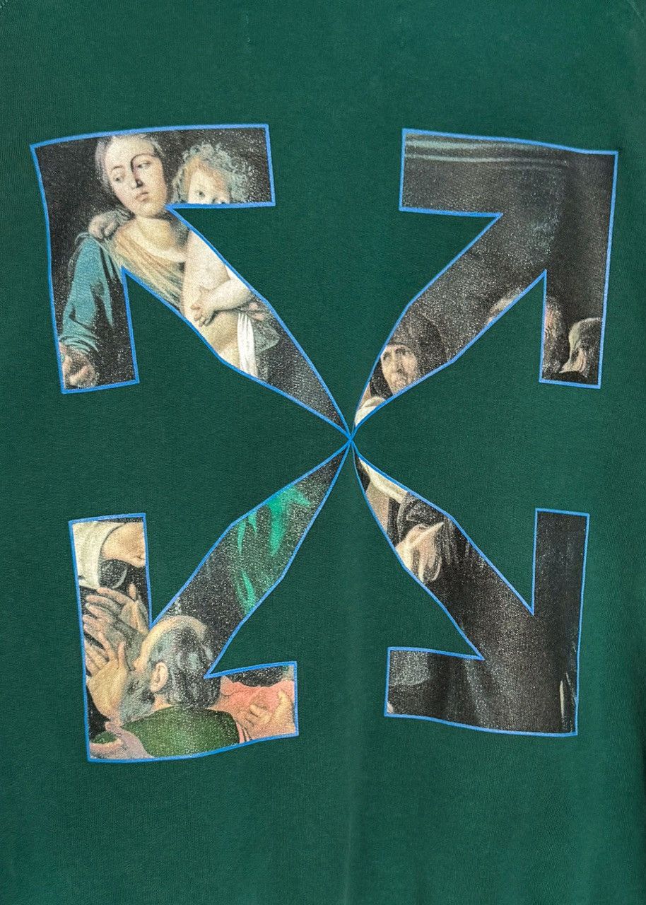 Off-White Off-White Green Caravaggio Print Hoodie Size US M / EU 48-50 / 2 - 7 Thumbnail