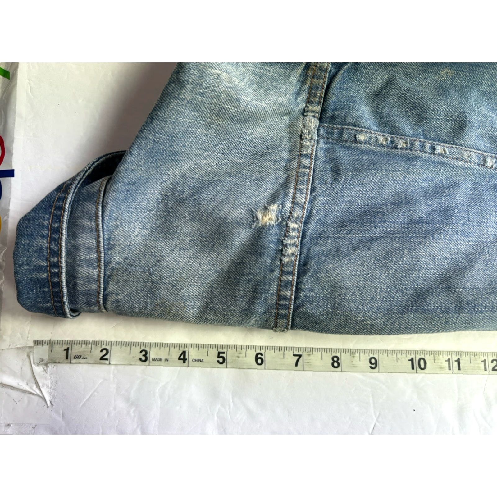 Madewell Madewell Jacket Denim Short Button Up Women’s Medium Blue Distressed Casual See Sleeves Womens Size M / US 6-8 / IT 42-44 - 7 Thumbnail