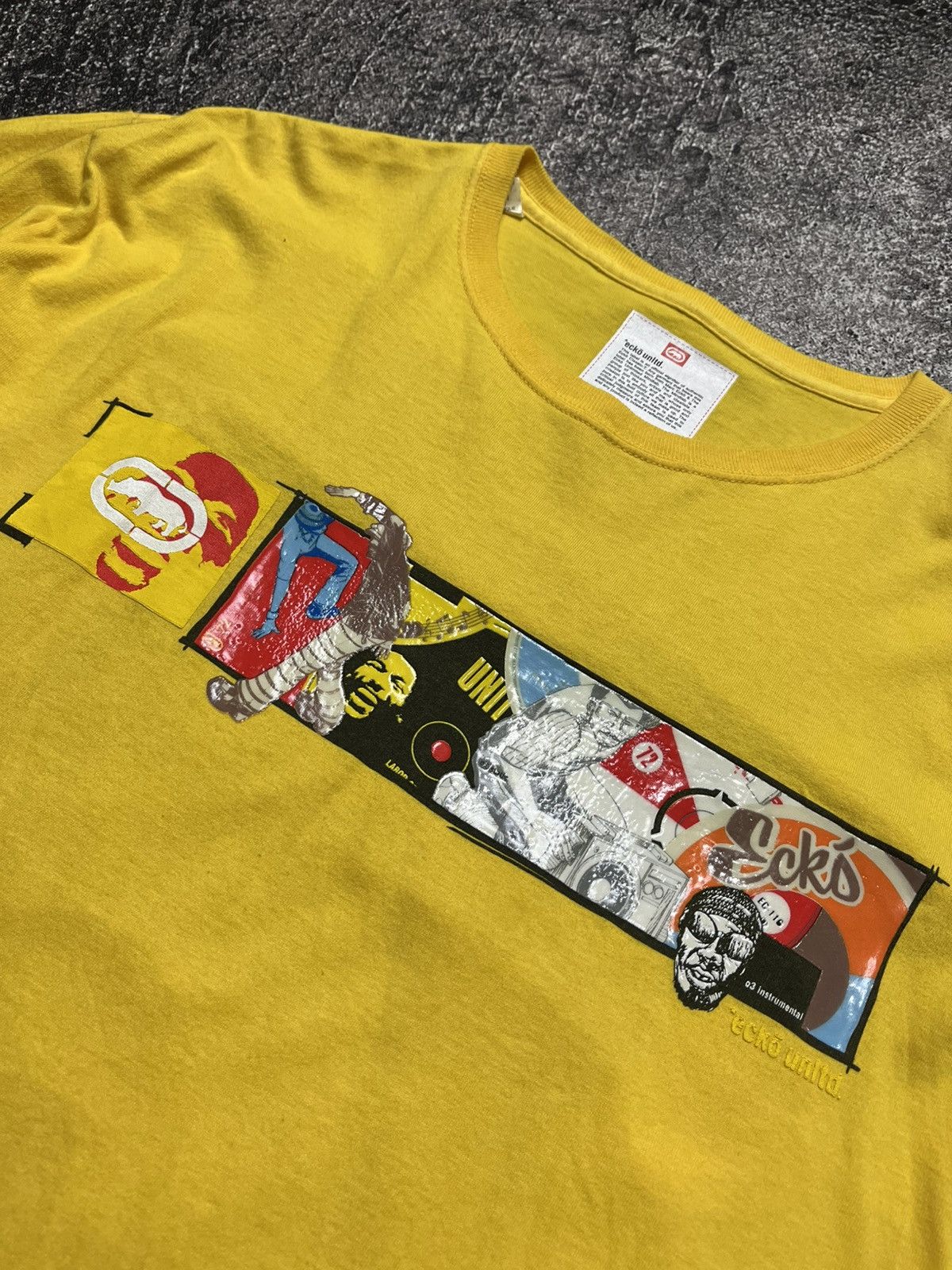 Ecko Unltd. Vintage Ecko Unltd Y2K Yellow T-Shirts Size US XXL / EU 58 / 5 - 3 Thumbnail