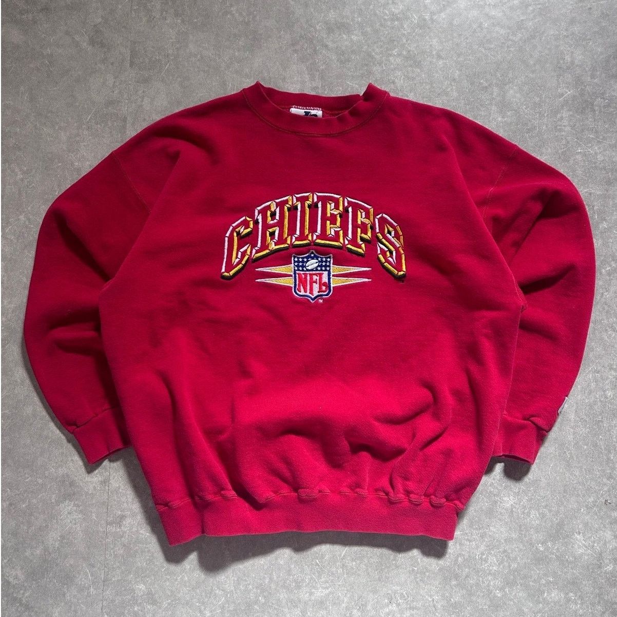 Logo Athletic 90s Vintage Kansas City chiefs Diamond Cut Red Crewneck -L Size US L / EU 52-54 / 3 - 1 Thumbnail