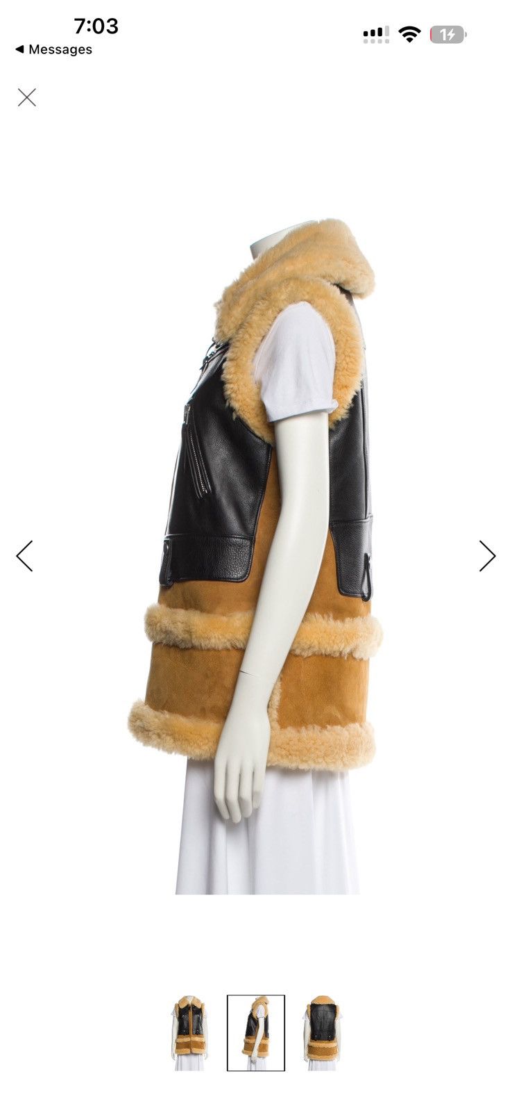 Coach Coach Leather Shearling Vest Size XS / US 0-2 / IT 36-38 - 2 Thumbnail