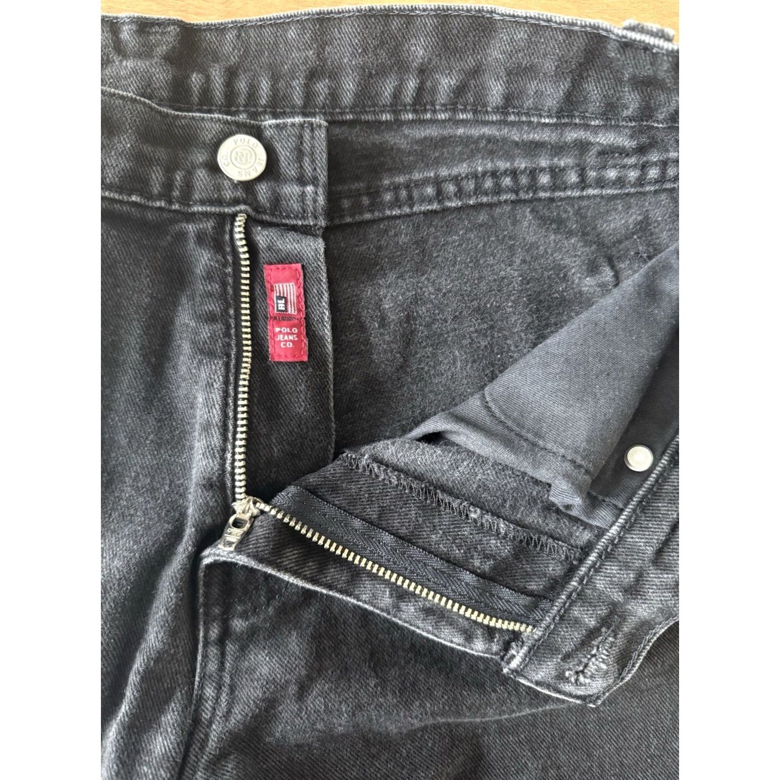 Polo Ralph Lauren Polo Jeans Co Ralph Lauren Saturday Jeans Women’s 32x28 Straight Leg Black Denim Size 30" / US 8 / IT 44 - 5 Thumbnail