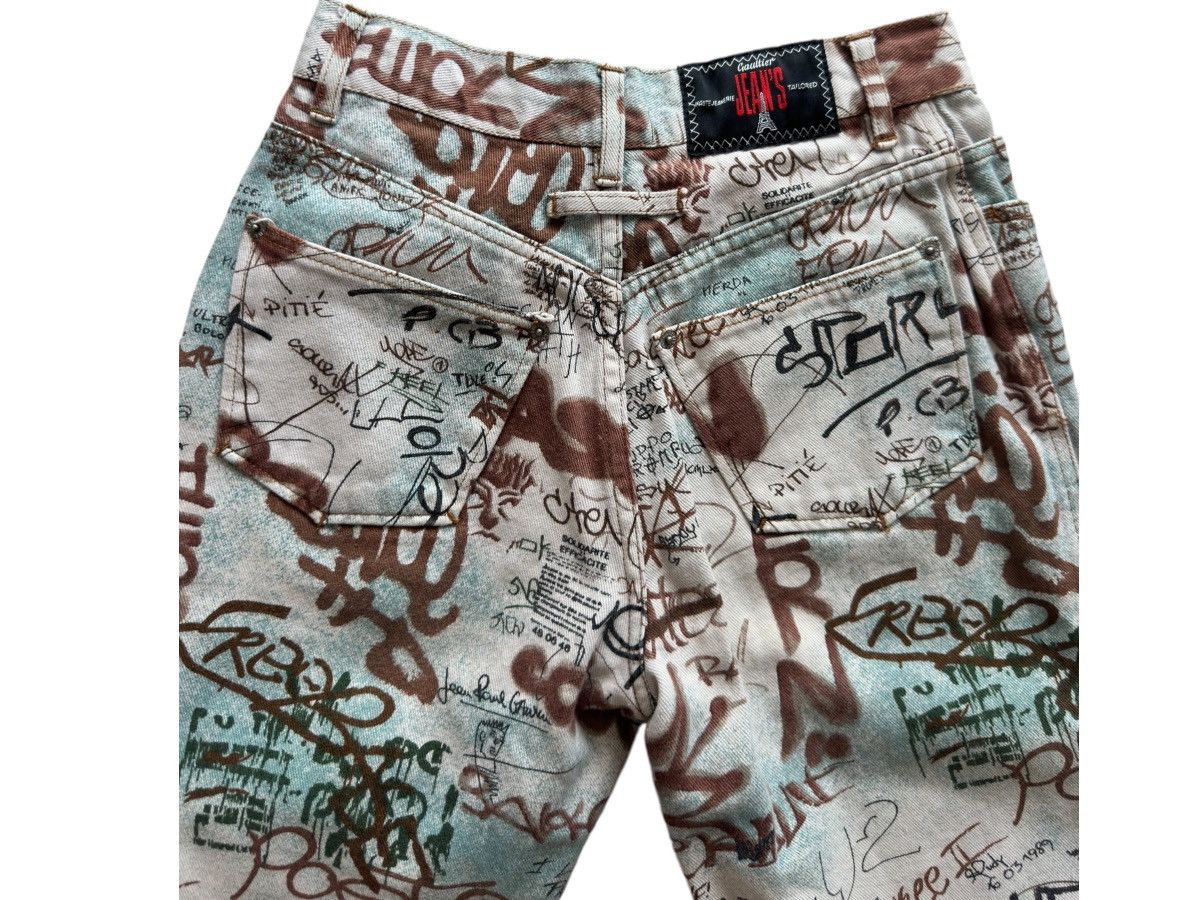 Jean Paul Gaultier Jean Paul Gaultier 1994 Graffiti Jeans Size 26" / US 2 / IT 38 - 5 Thumbnail