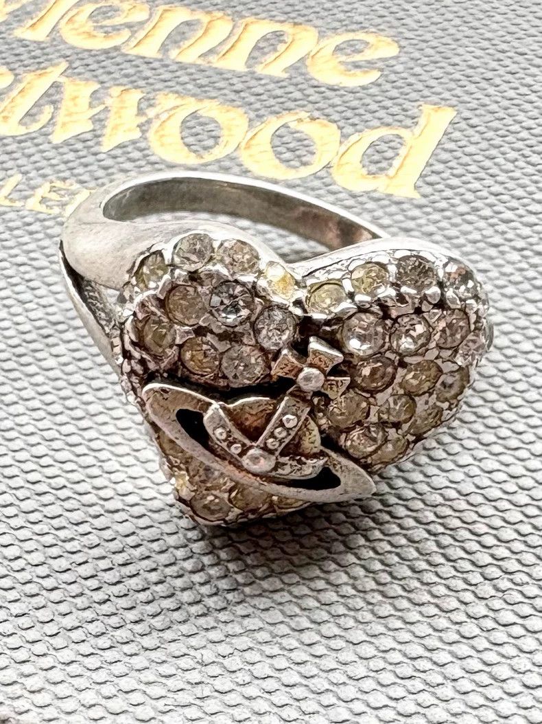 Vivienne Westwood Vivienne Westwood Vintage Diamond-studded Heart Saturn Rin Size ONE SIZE - 2 Thumbnail