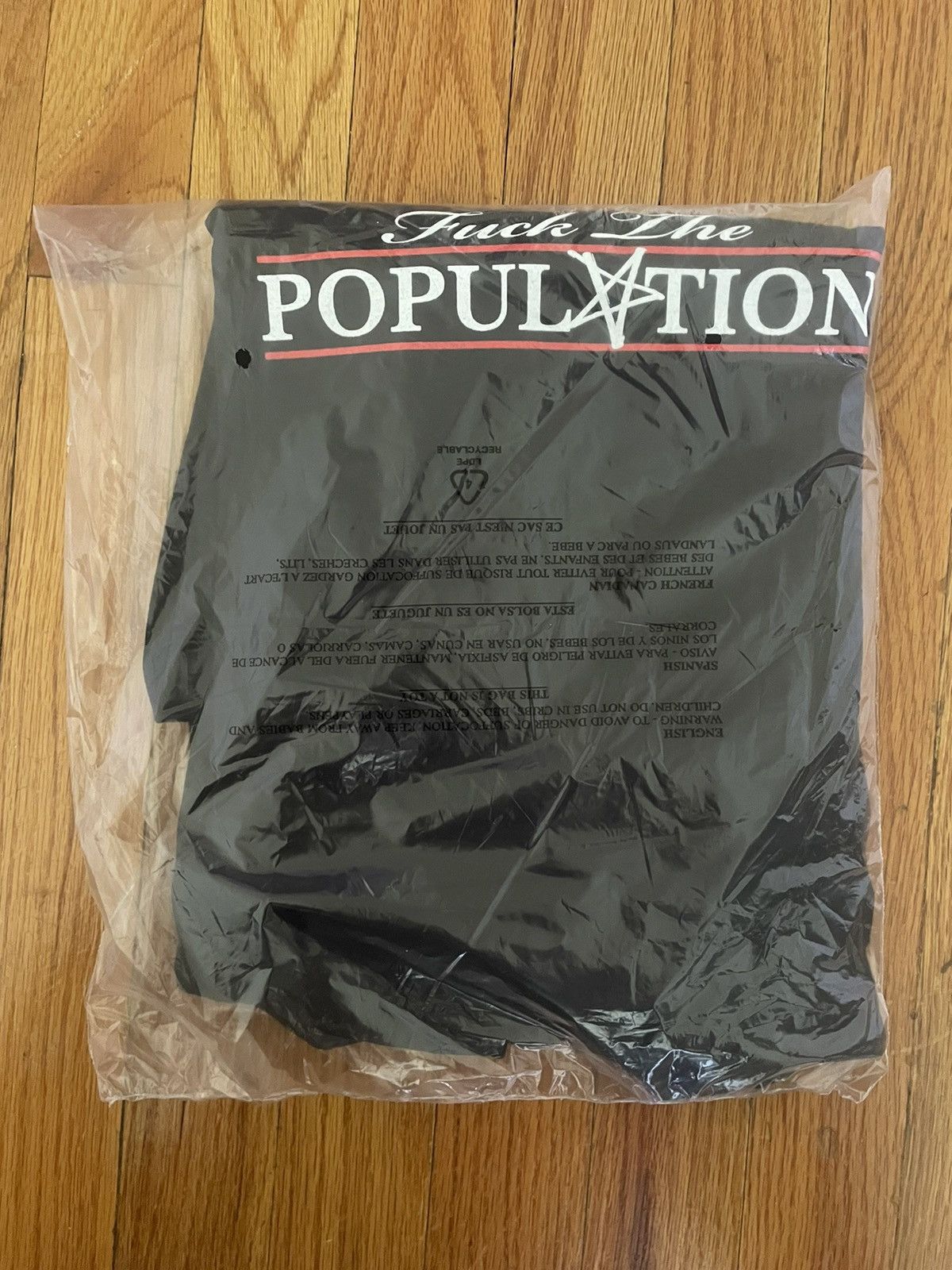 Fuck The Population FTP Distress Flag Black sz Large Size US L / EU 52-54 / 3 - 3 Thumbnail