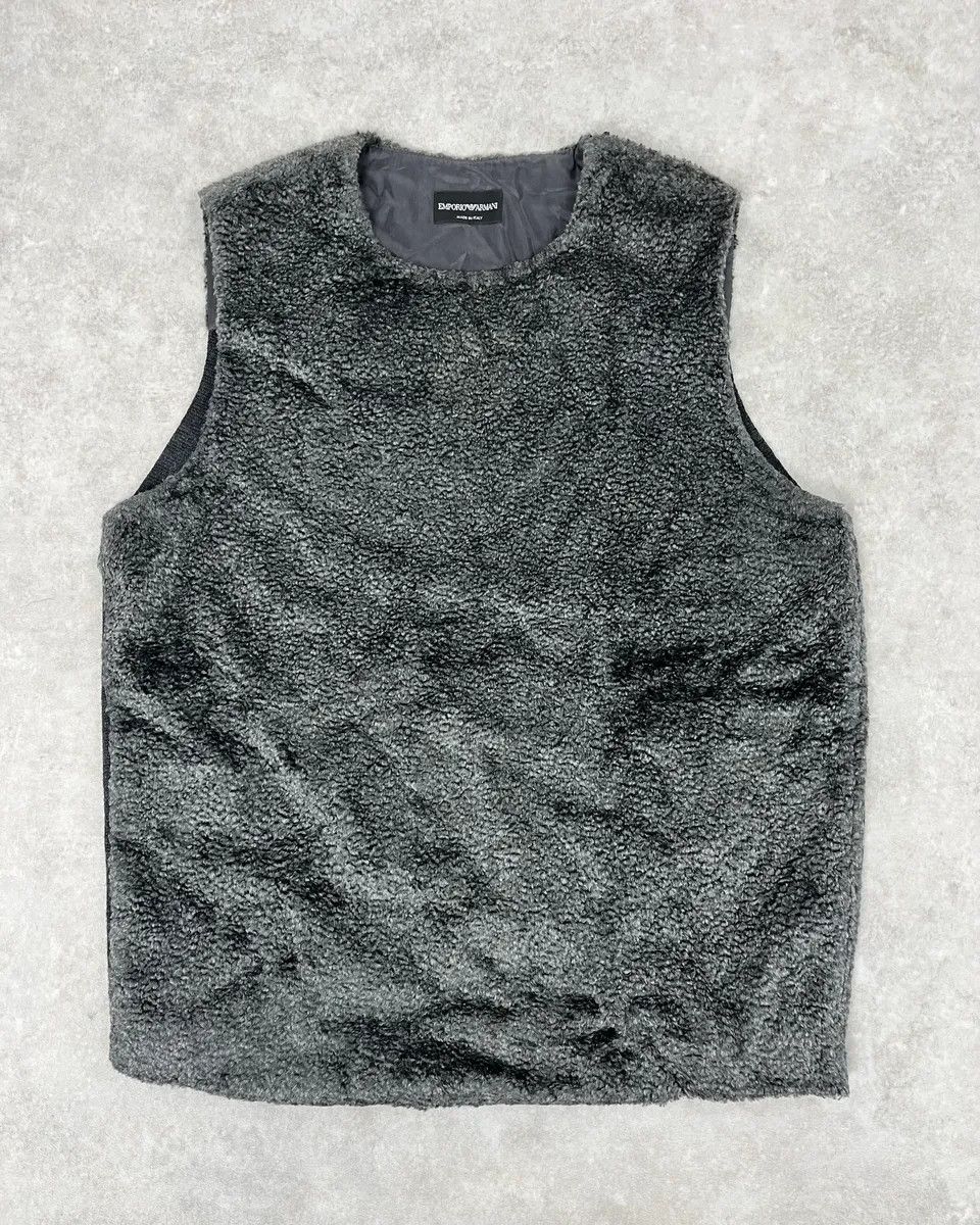 Emporio Armani SS2014 Emporio Armani Plushed Black Vest Size US M / EU 48-50 / 2 - 1 Thumbnail