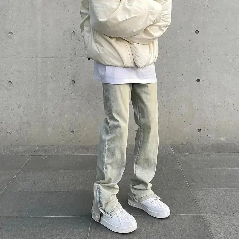 Japanese Brand Streetwear retro y2k jeans distressed plain trousers 90’s Size US 30 / EU 46 - 1 Thumbnail