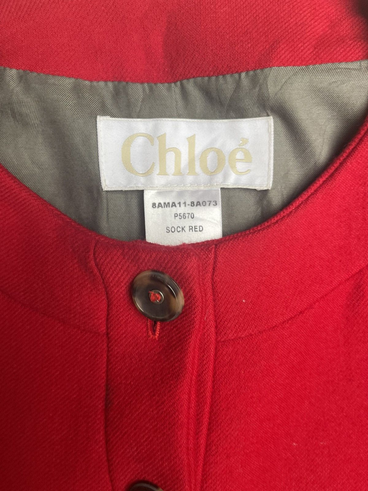 Chloe Chloé Designer Coat – 100% Wool Outer, Cotton-Silk Lining Size S / US 4 / IT 40 - 3 Thumbnail