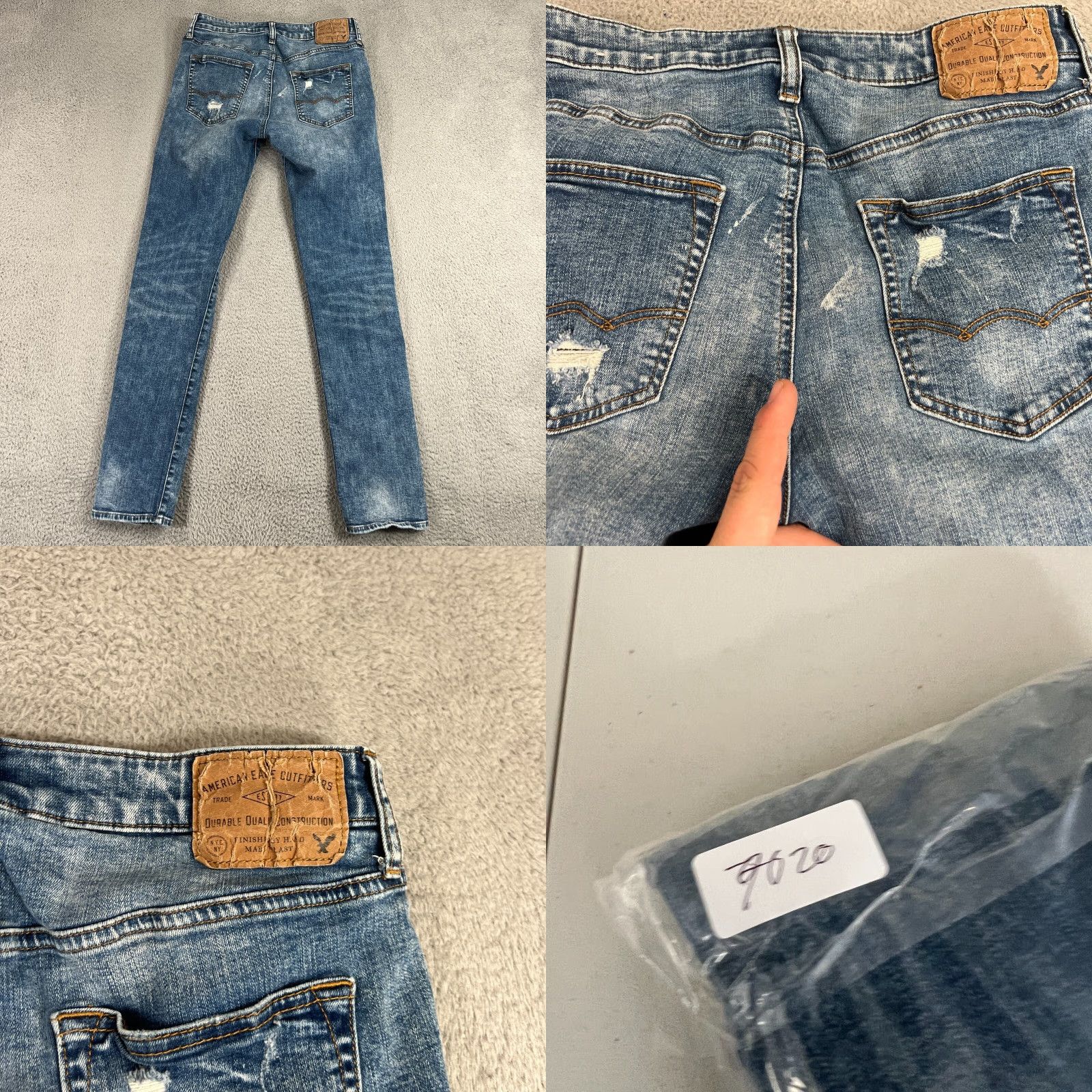 American Eagle Outfitters American Eagle Jeans Adult 30x32 Denim Light Wash Slim Fit Blue USA Mens Size US 30 / EU 46 - 8 Thumbnail