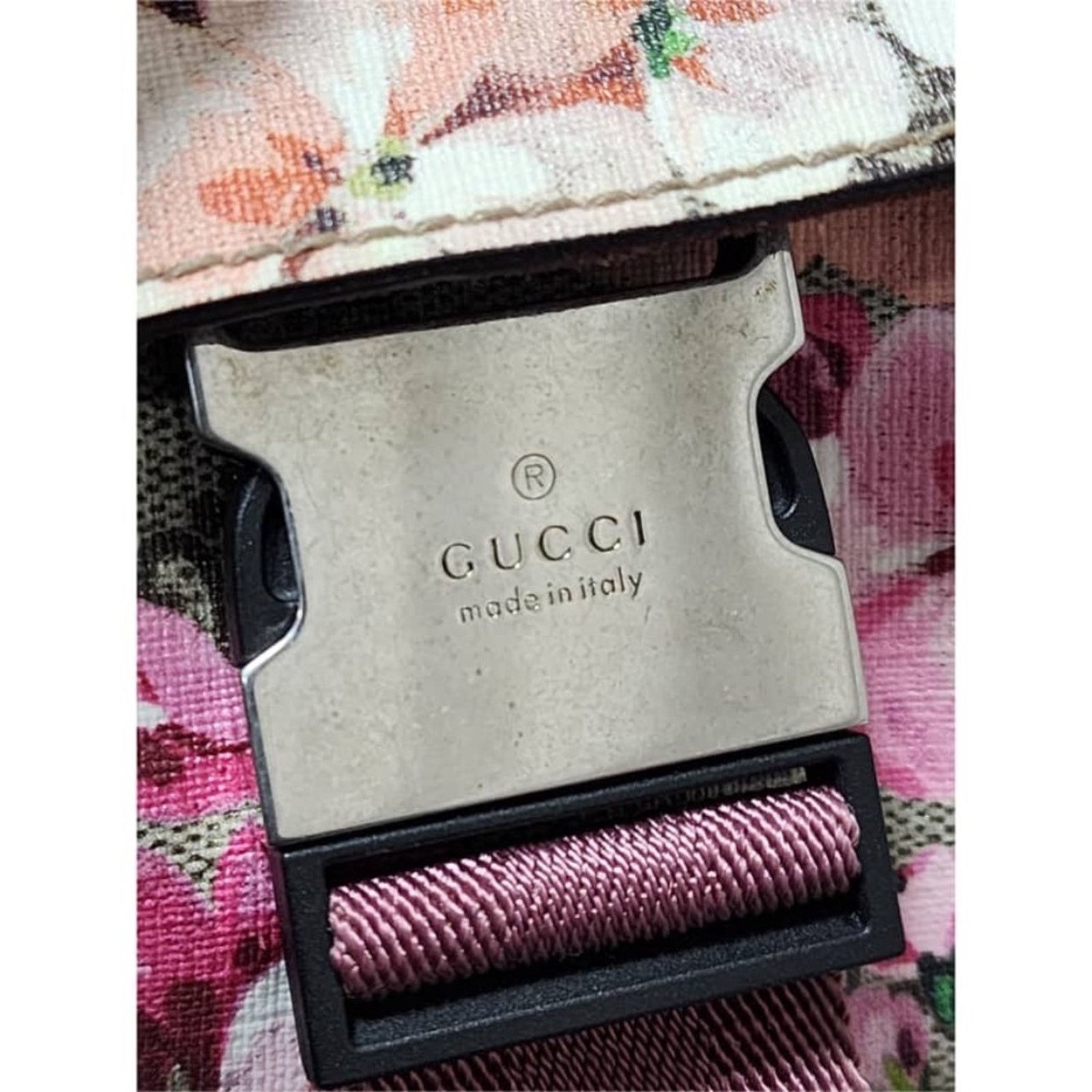 Gucci GUCCI GG Supreme Monogram Bloom Small Single Buckle Backpack Size ONE SIZE - 4 Thumbnail