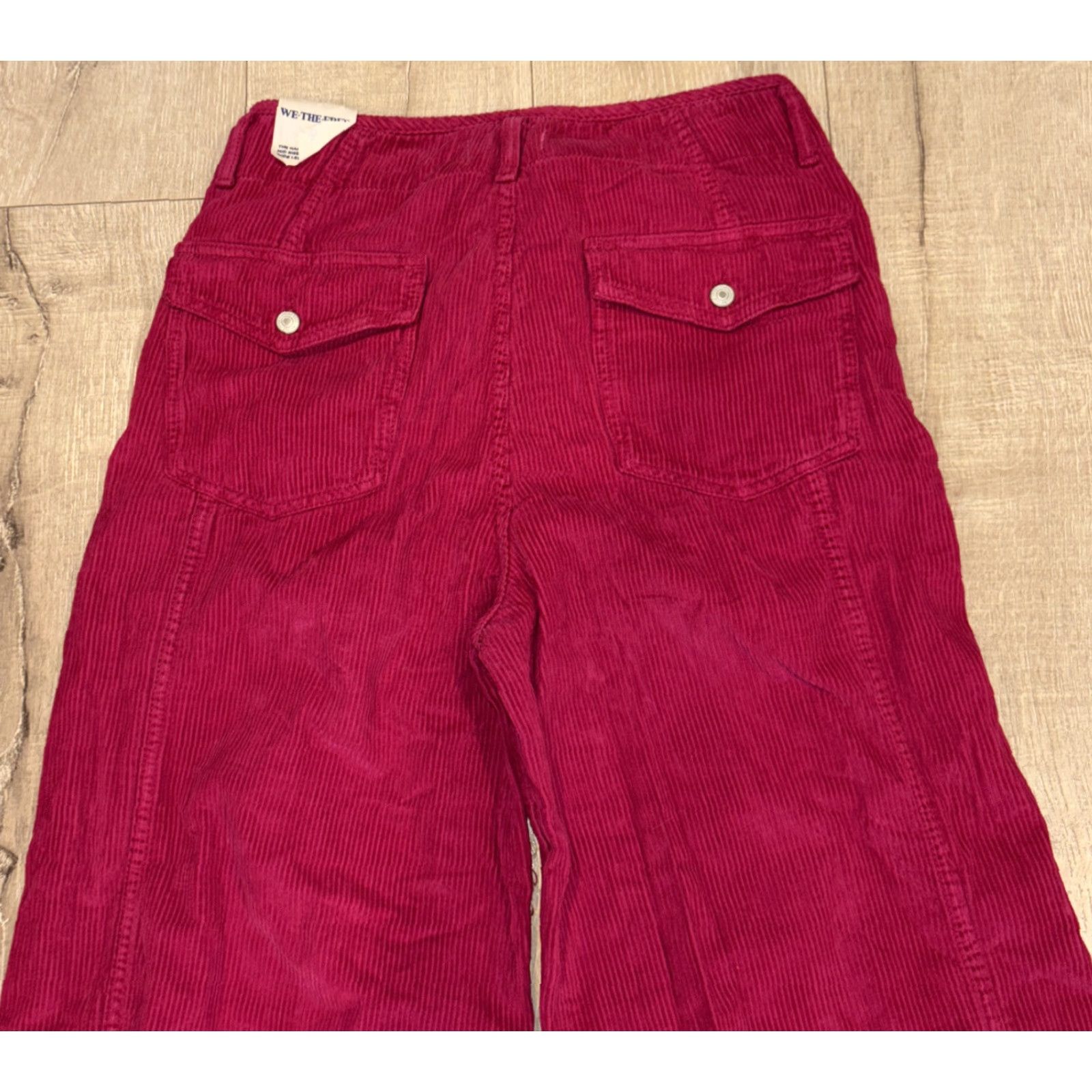 Free People Free People Harlow Mid Rise Wide Leg Pants Size 24 Corduroy Pink Casual Y2K Womens Size 42" / US 20 - 6 Thumbnail