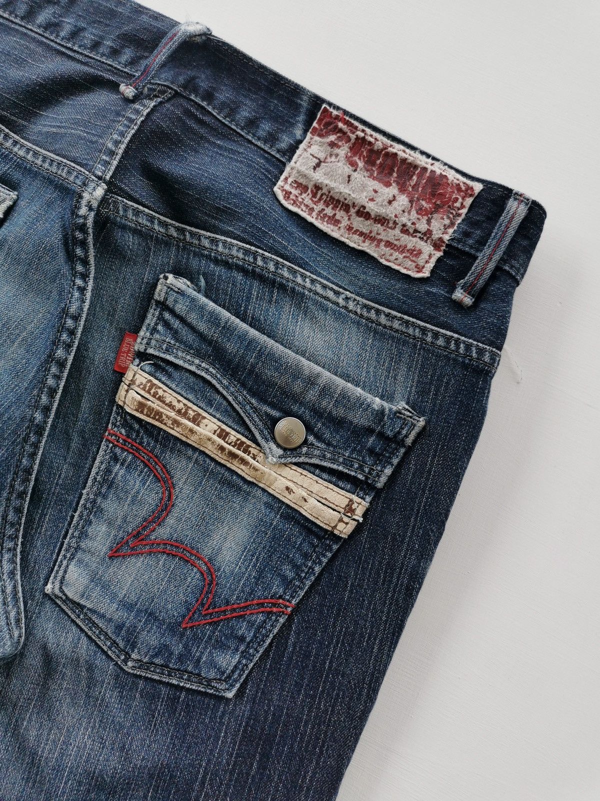 Edwin Edwin Slim Fit Distressed Denim Jeans Size US 35 - 7 Thumbnail