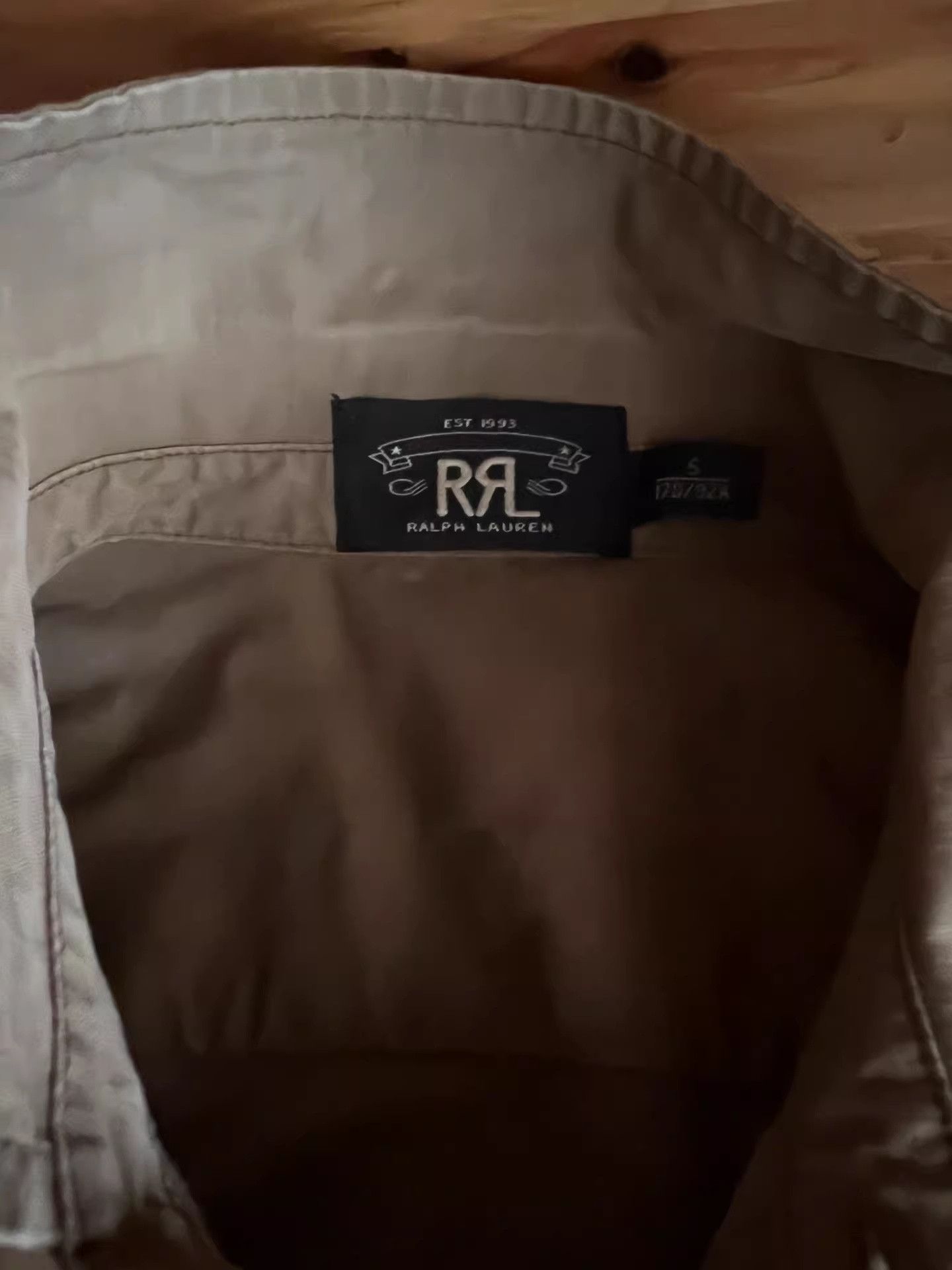 RRL Ralph Lauren RRL Khaki Military Spliced Pullover Shirt Jacket Size US S / EU 44-46 / 1 - 9 Thumbnail
