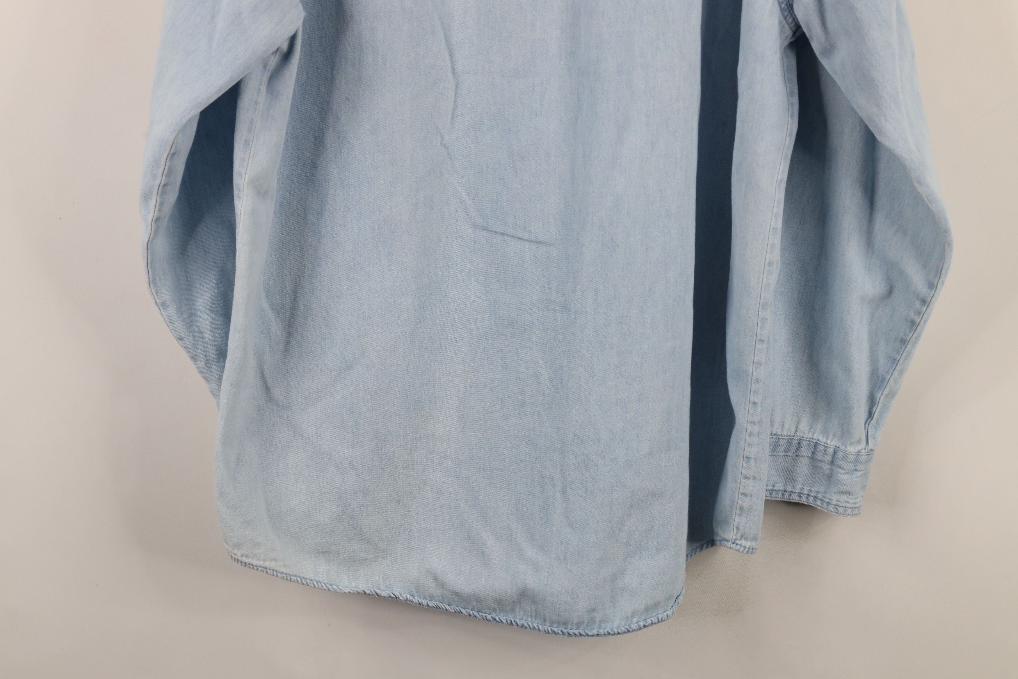 Vintage Vintage 90s Ohio State University Denim Jean Button Shirt Size US M / EU 48-50 / 2 - 14 Thumbnail