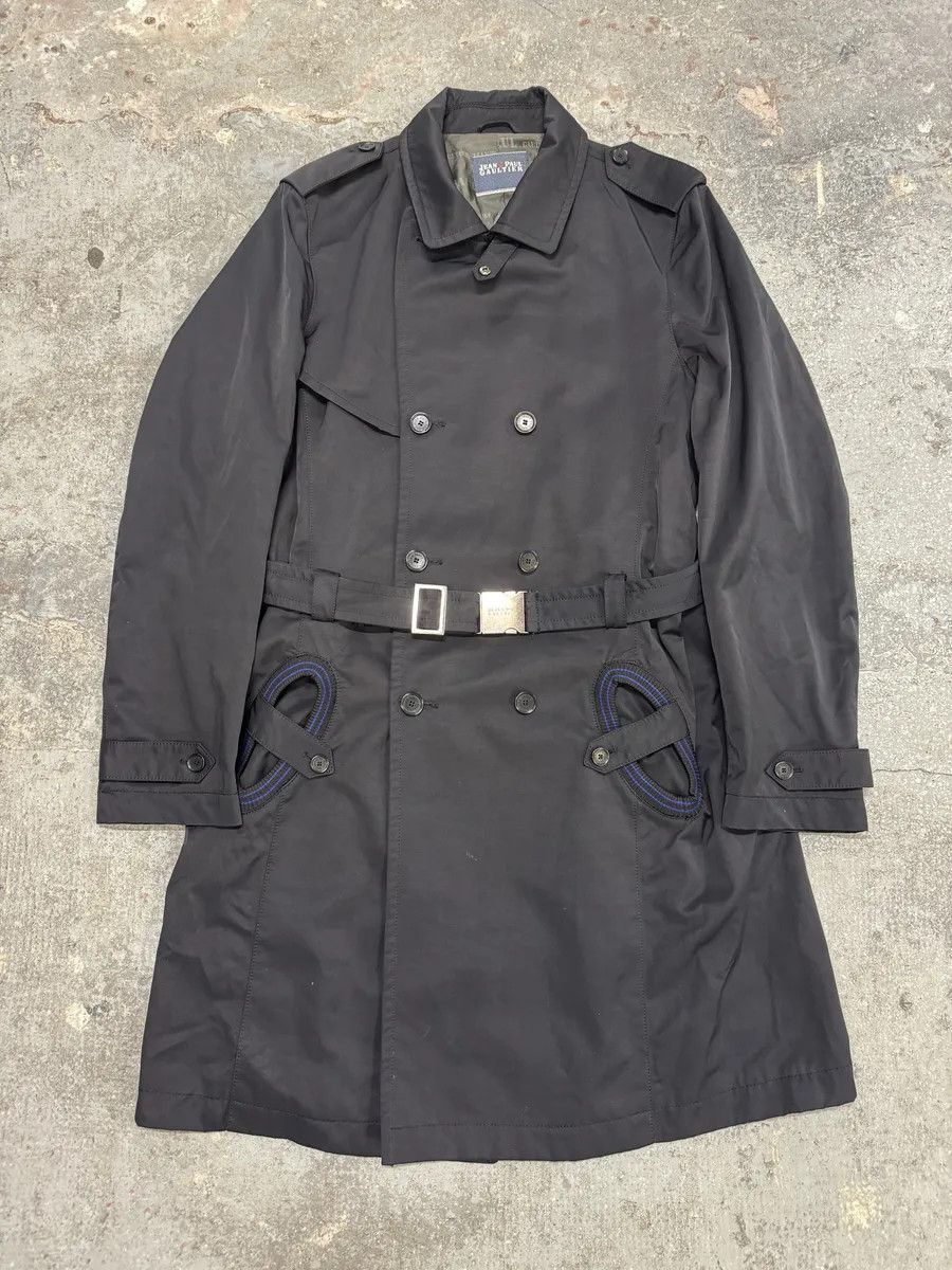 Jean Paul Gaultier FW2008 Jean Paul Gaultier Navy Nylon Long Jacket Size US L / EU 52-54 / 3 - 1 Thumbnail