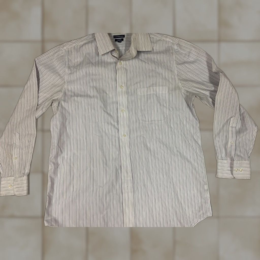 Croft & Barrow Croft & Barrow Mens Shirt 16 Striped Classic Fit No Iron Button Down Shirt Size US L / EU 52-54 / 3 - 1 Thumbnail