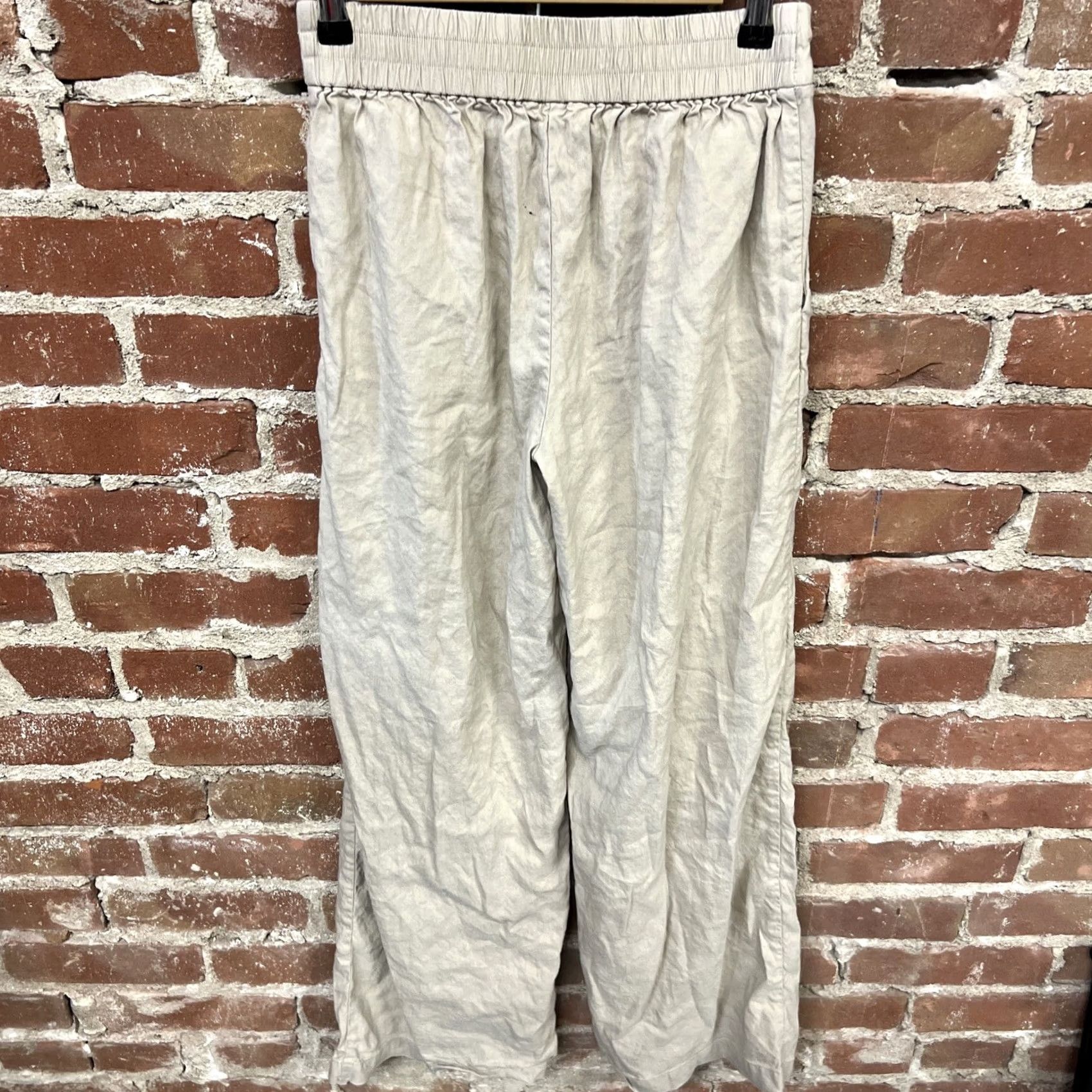 Vintage INC International Concepts Wide-Leg Linen Blend Pants Beige Size 2 Adults Women Size 26" / US 2 / IT 38 - 3 Thumbnail