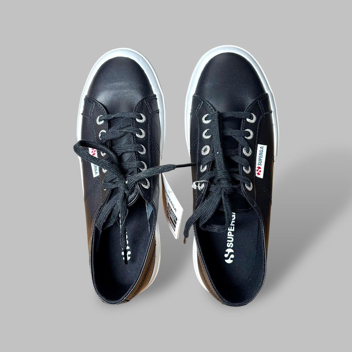 Superga Superga 2750 Women’s Black Nappa Leather Sneakers US7 Size US 7 / IT 37 - 6 Thumbnail