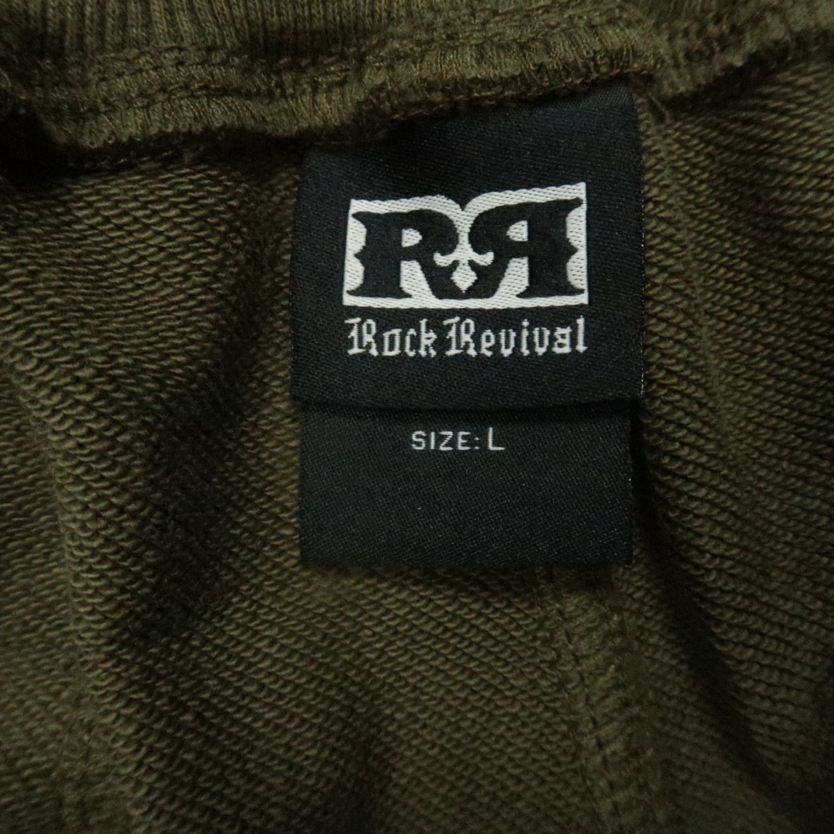 Vintage Rock Revival Pants Men L Green Jogger Sweat Distressed Athletic Zip Pocket Pockets 34 In Inseam Size US 33 - 3 Thumbnail