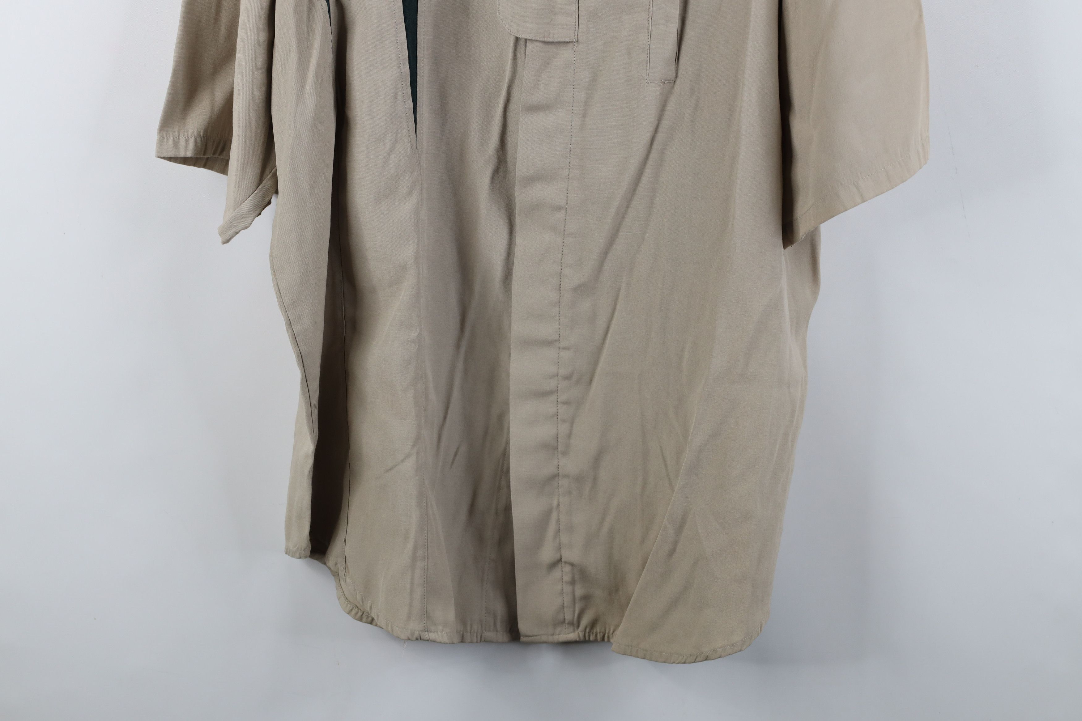 Vintage Vintage 90s Rockabilly Baggy Collared Button Shirt Beige Size US XL / EU 56 / 4 - 3 Thumbnail
