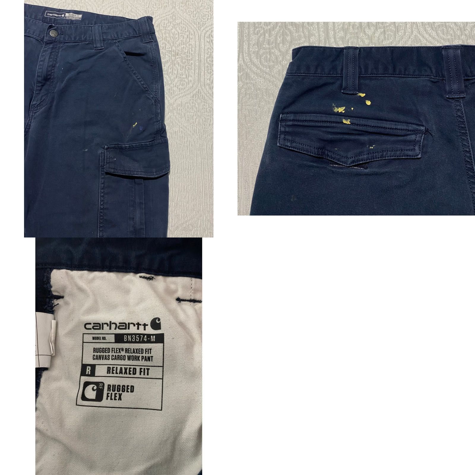 Carhartt Carhartt Mens Rugged Flex Canvas Cargo Work Pants Navy 34x28 BN3574-M Size US 34 / EU 50 - 8 Thumbnail